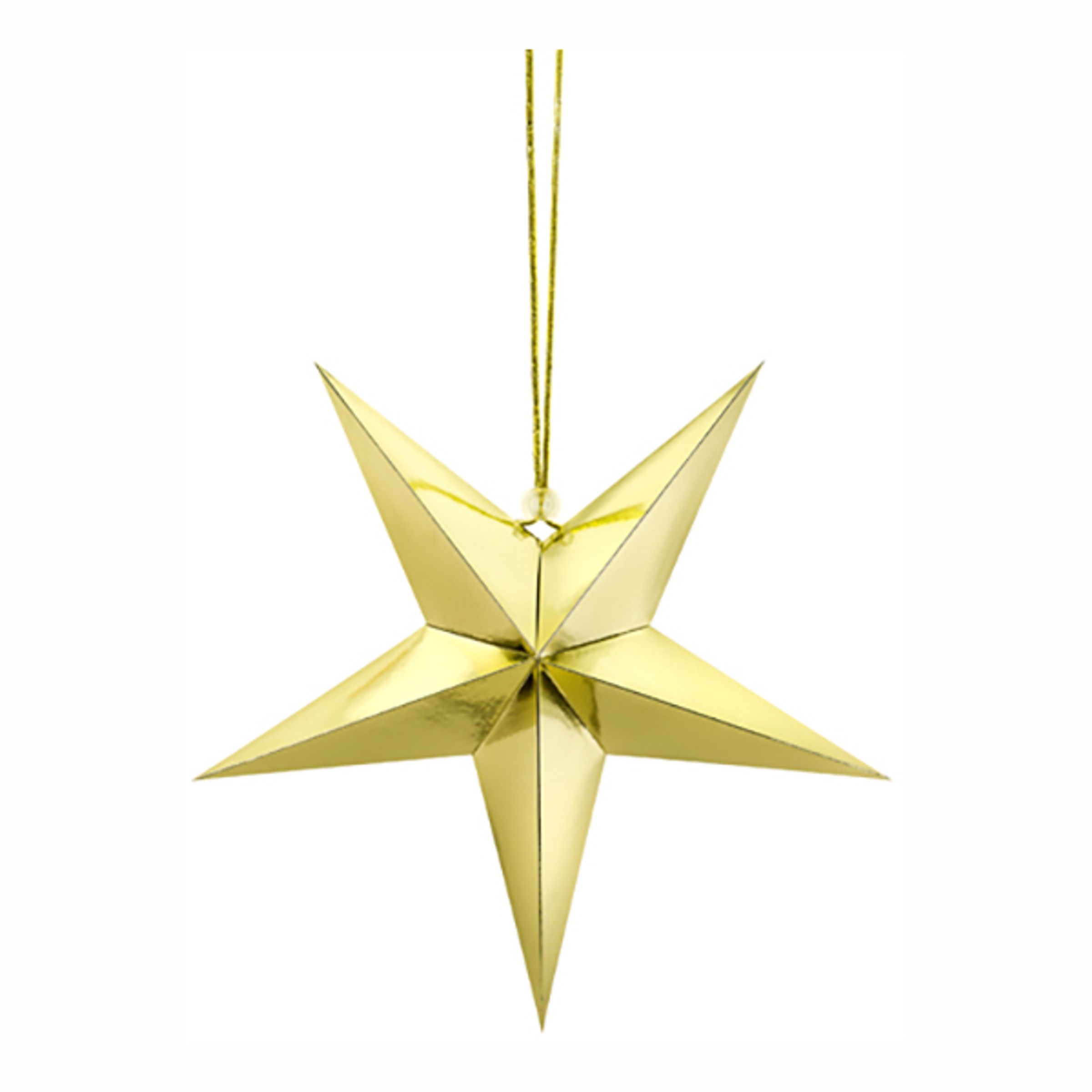 Läs mer om Stjärna i Papp Guld Metallic - 70 cm