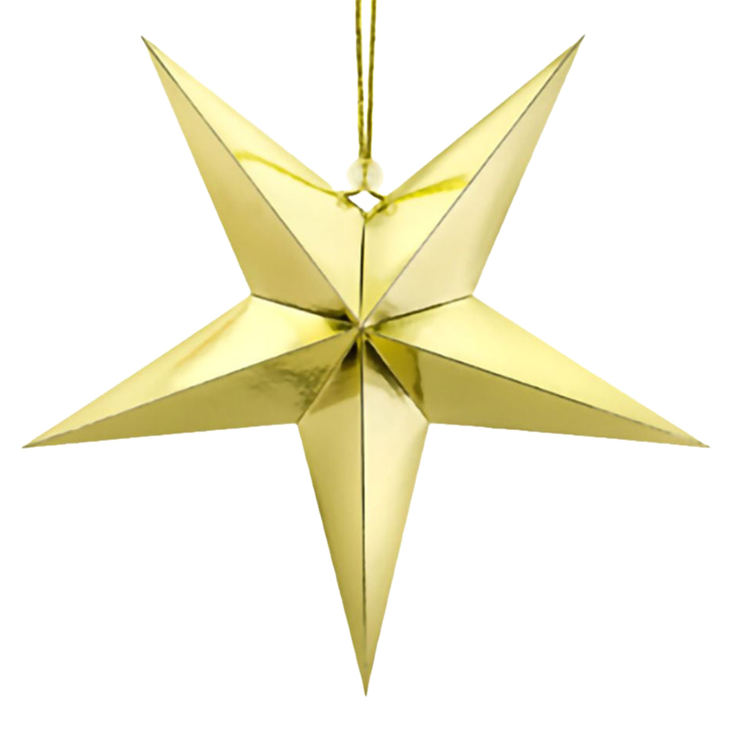 Stjerne i Pap Guld Metallic - 30 cm
