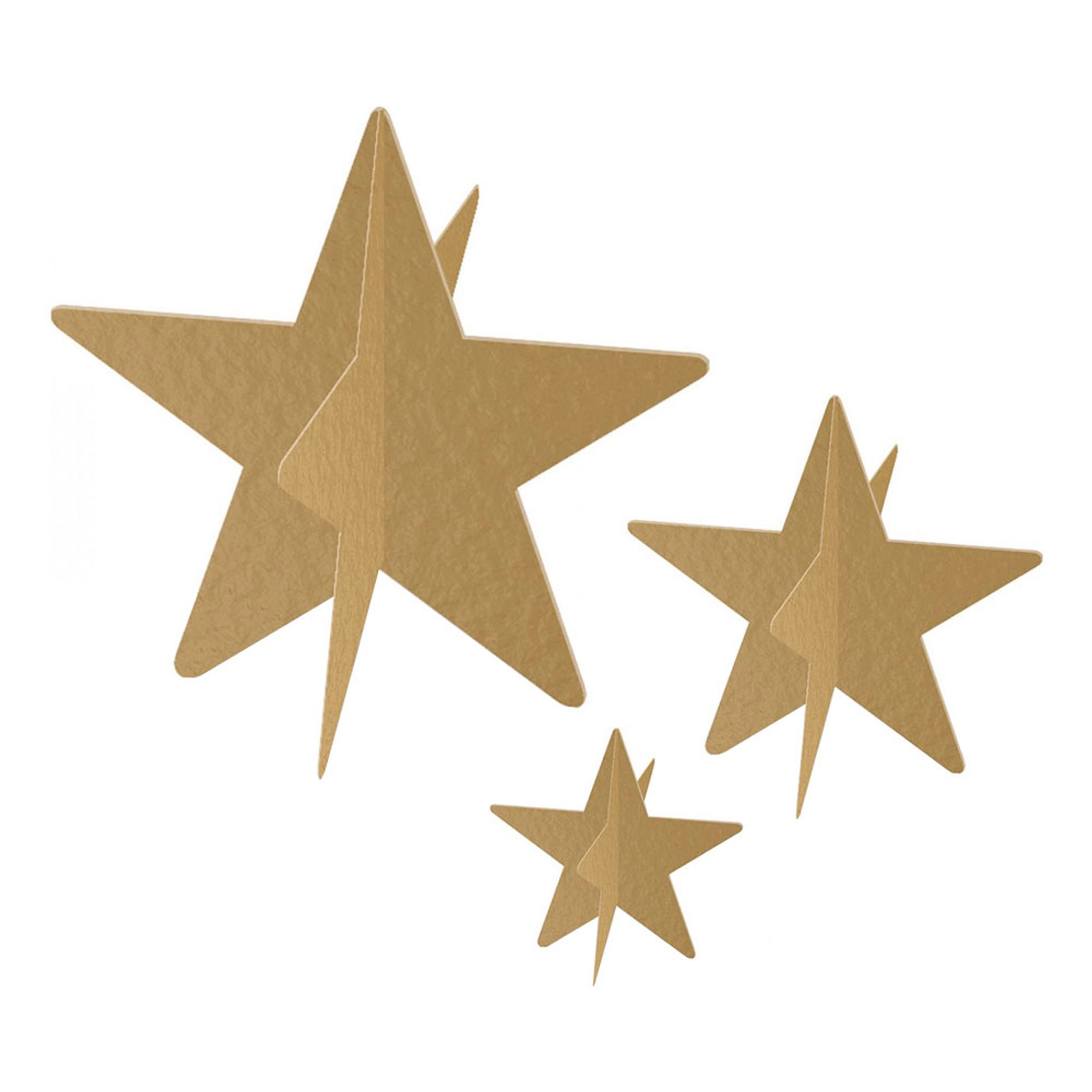 Läs mer om Stjärnor Guld Bordspjäser - 3-pack