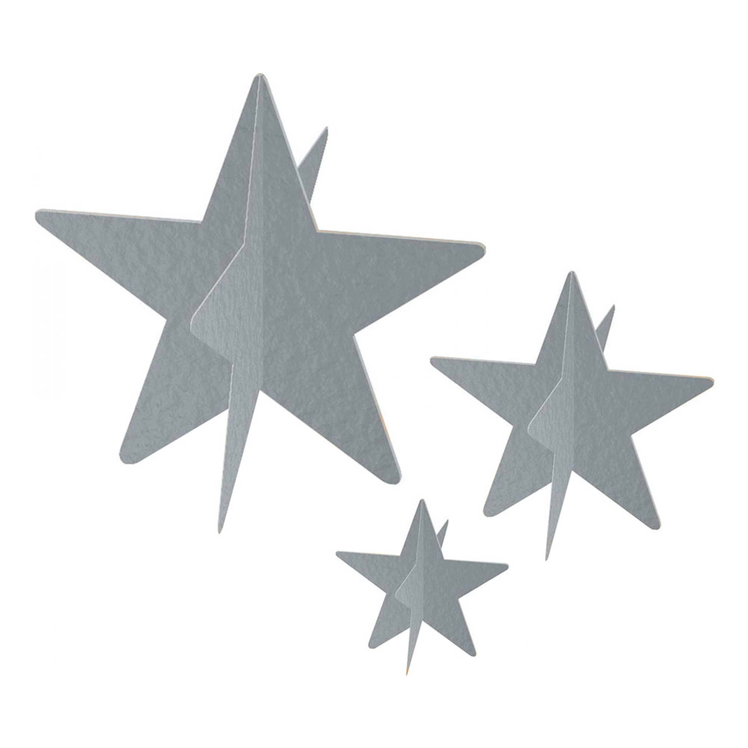 Läs mer om Stjärnor Silver Bordspjäser - 3-pack