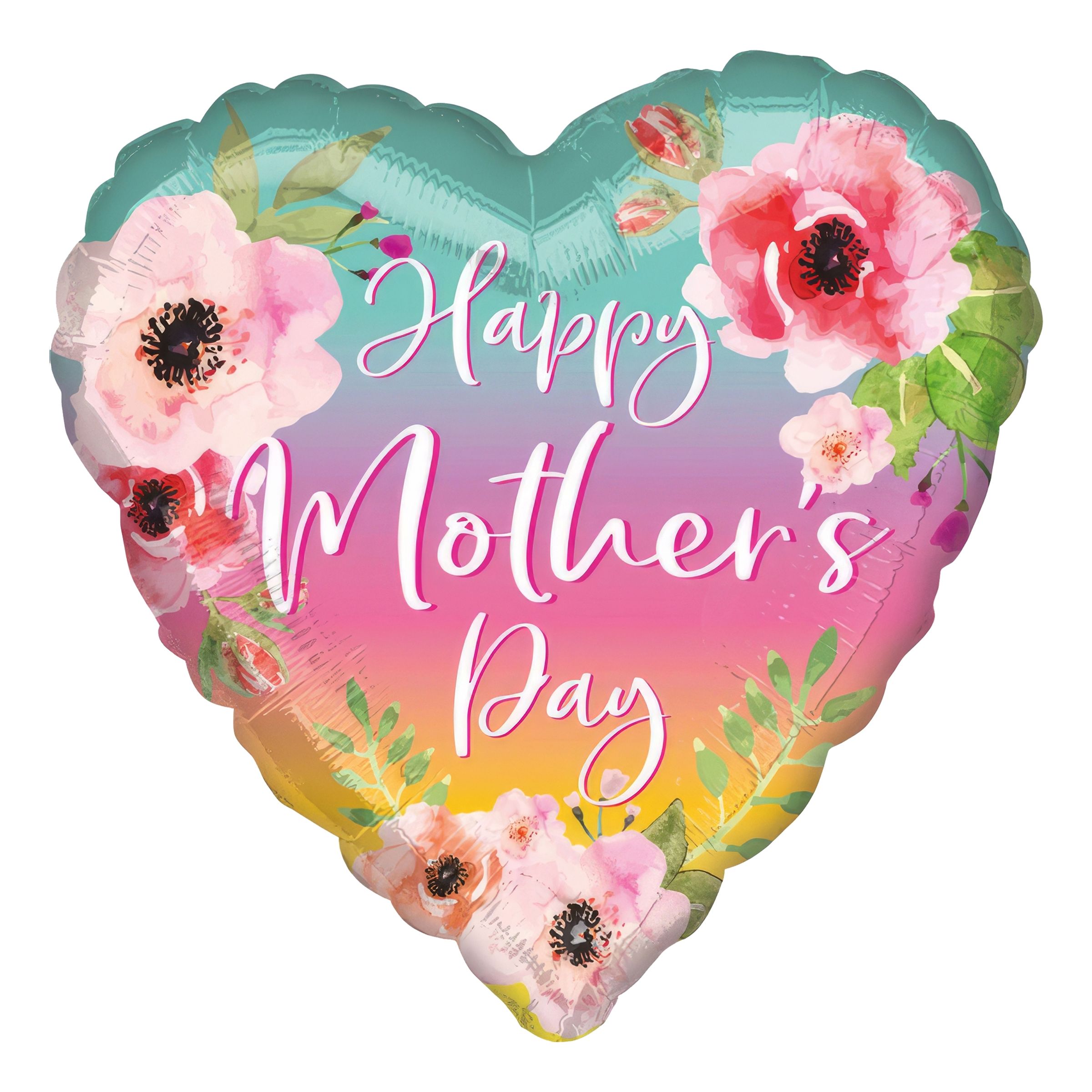 Läs mer om Stor Folieballong Hjärta Happy Mothers Day