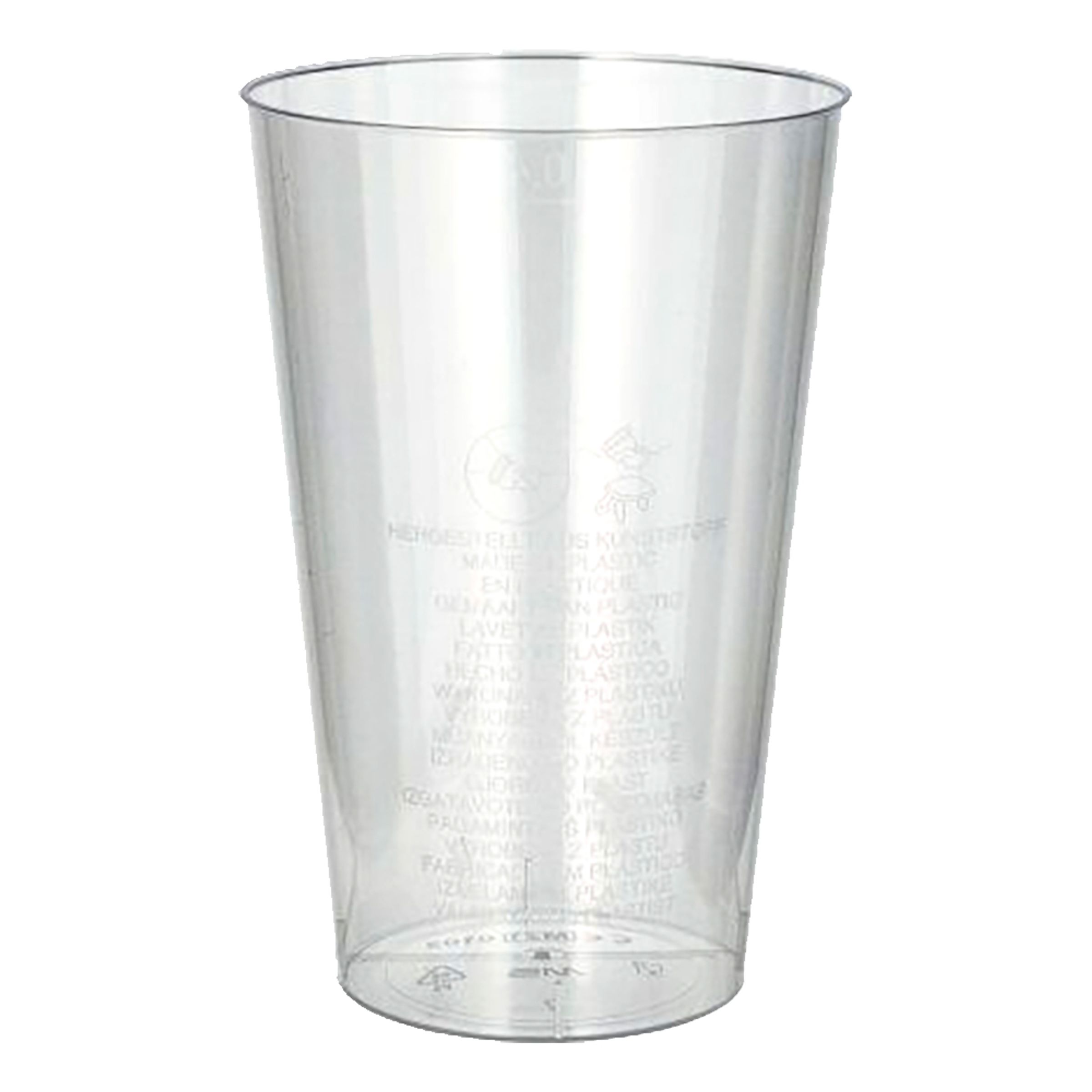 Stora Glas i Plast - 50-pack