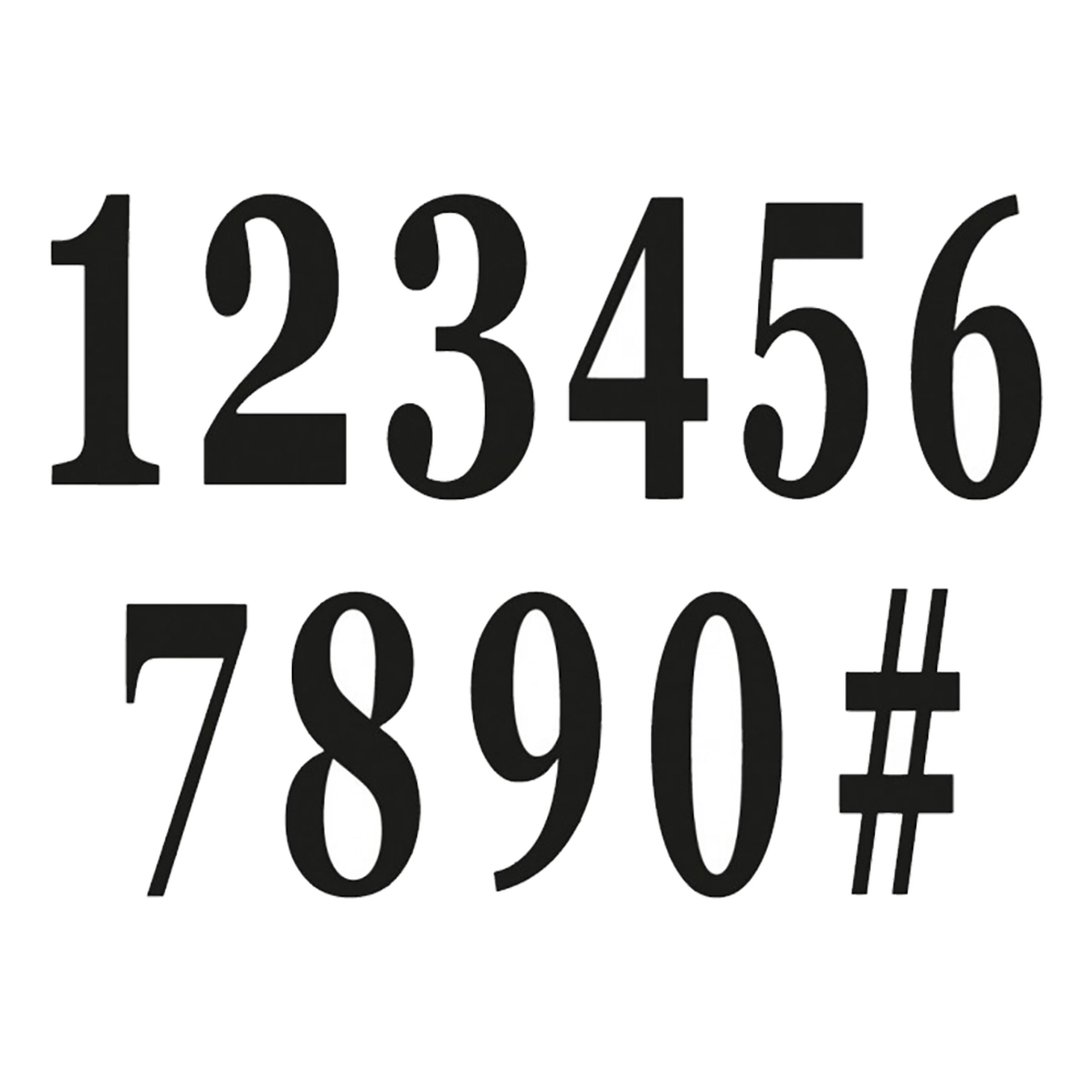 Stora Stickers Siffror - Svart