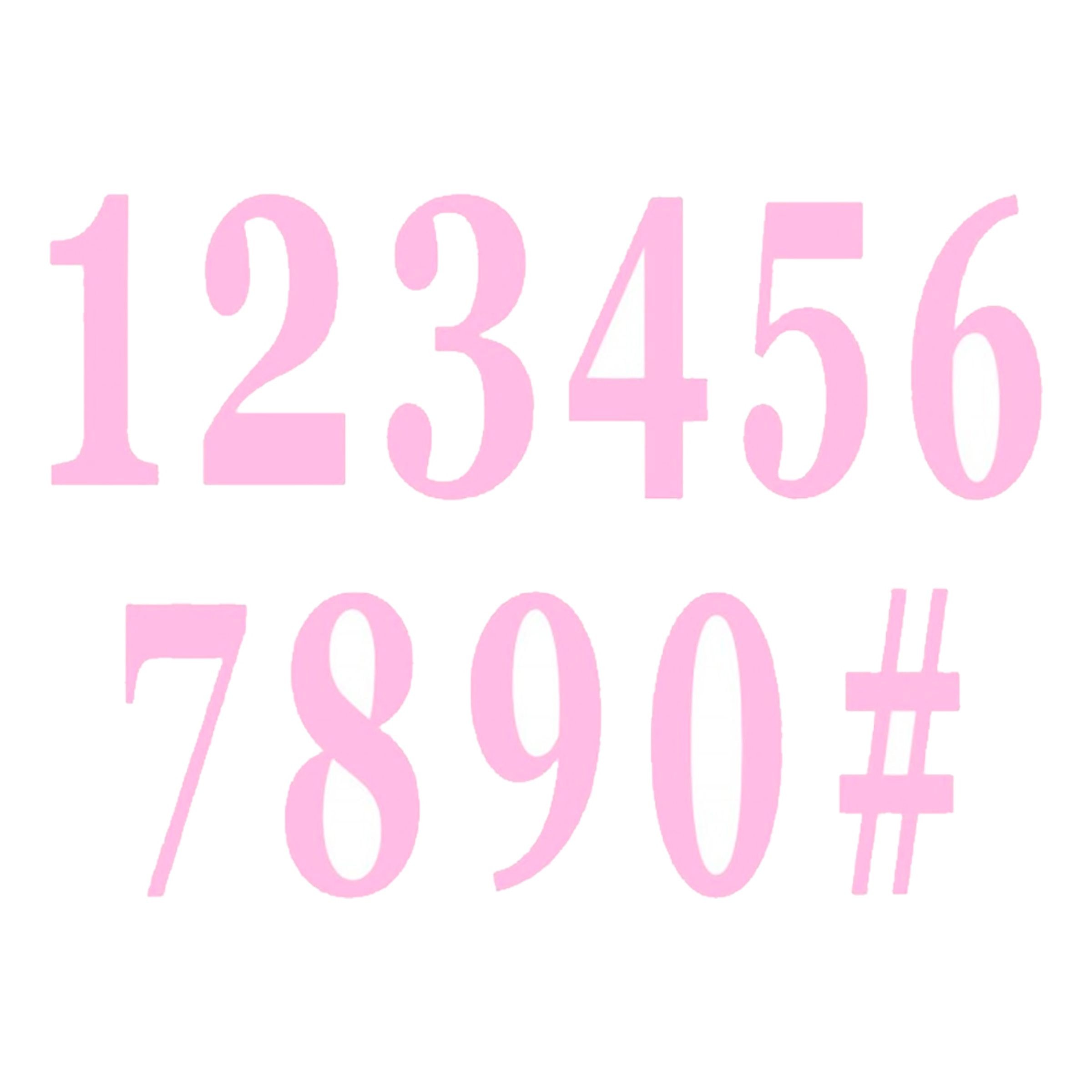 Stora Stickers Siffror - Rosa
