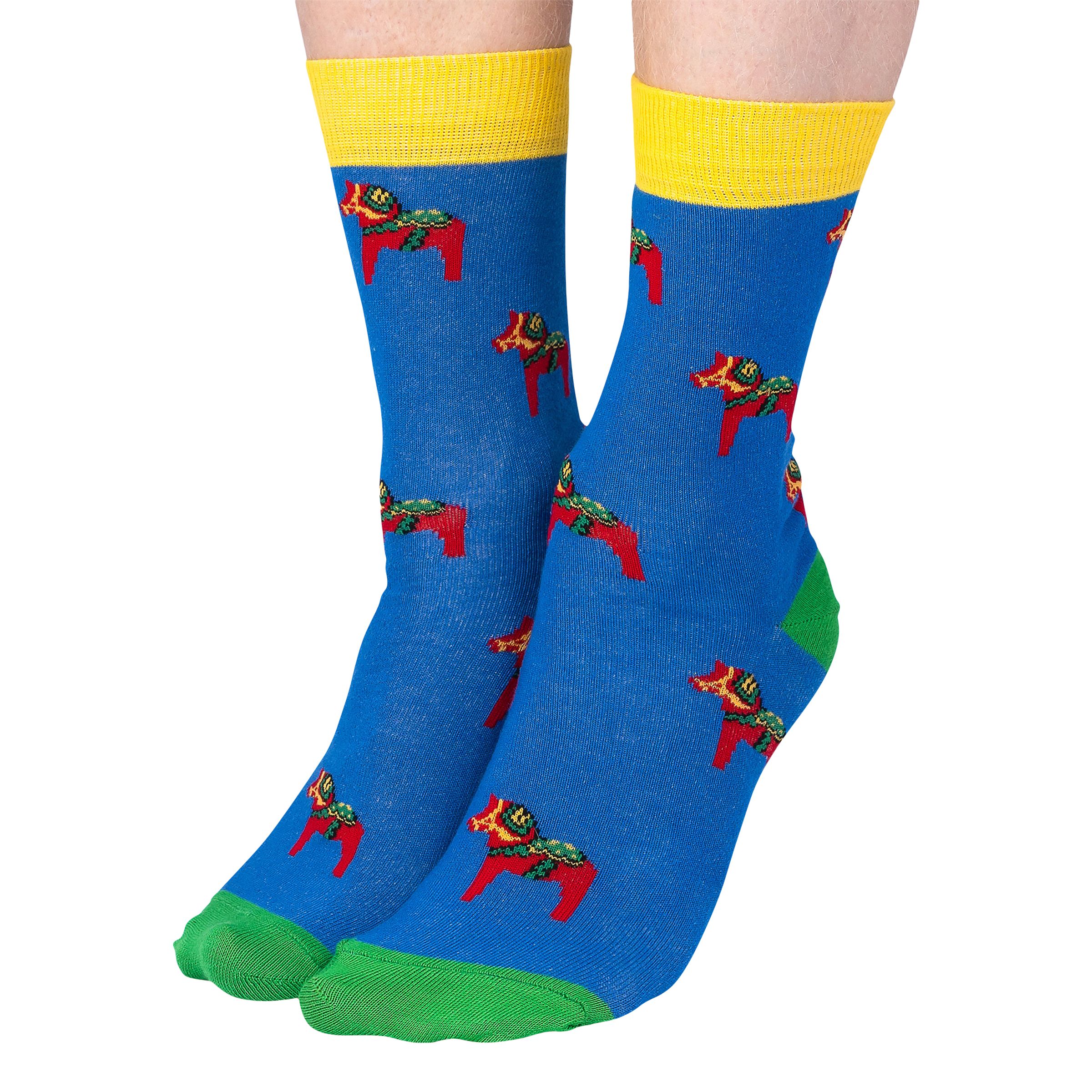 Strumpor Dalahäst - 36-40 | Hem - Roliga Prylar - Kläder - Strumpor | Maskeradspecialisten
