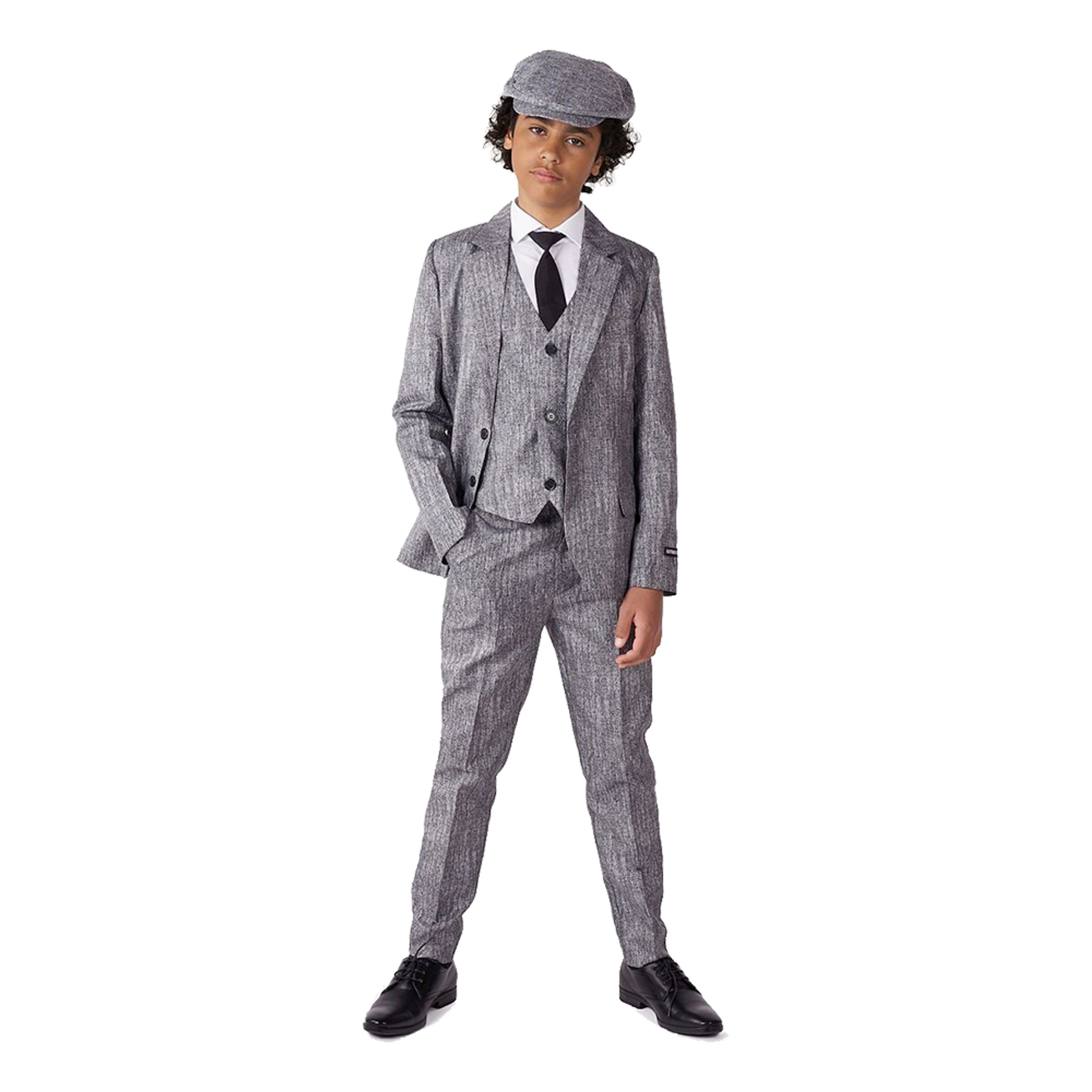 Läs mer om Suitmeister Boys 20-tals Grå Kostym - Medium