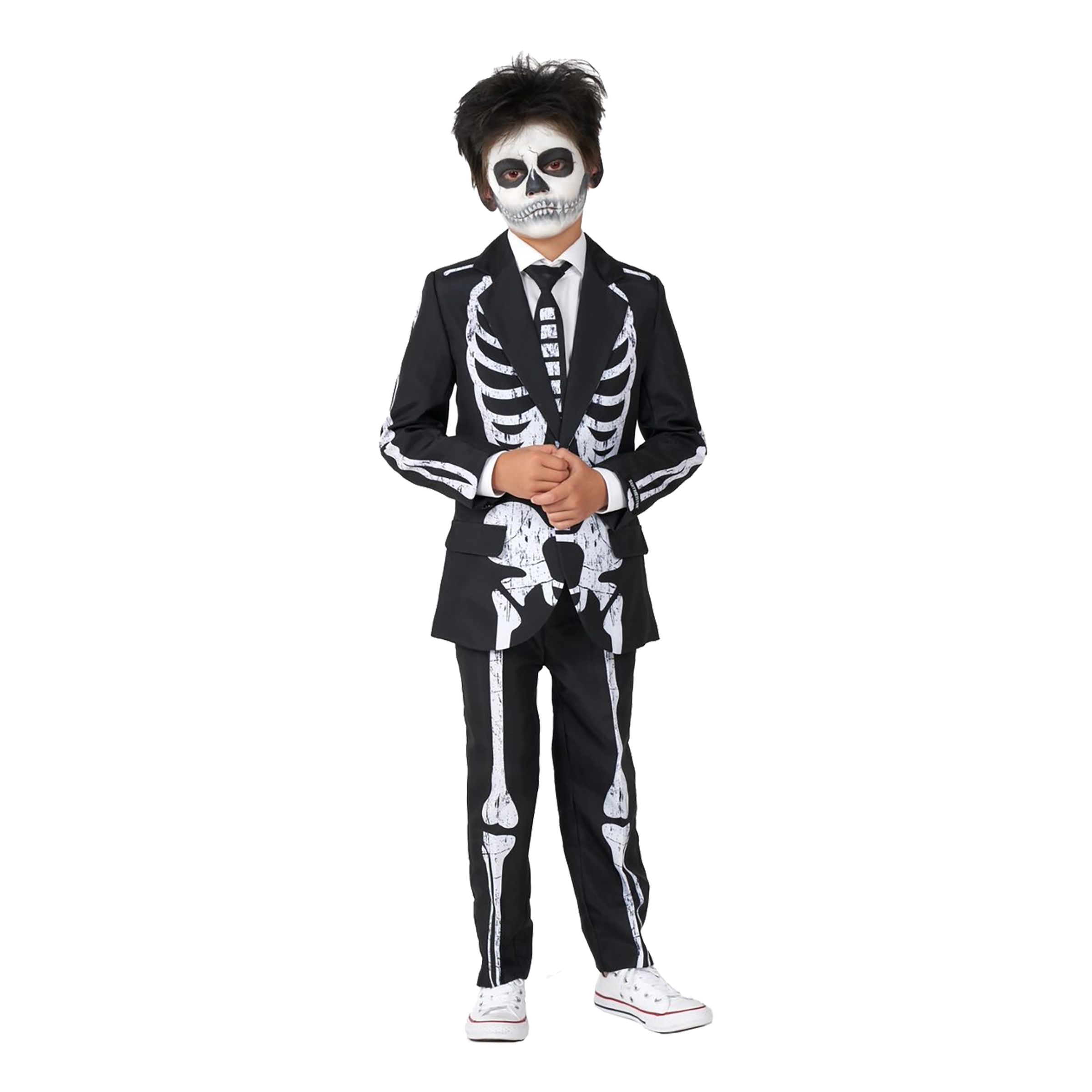 Suitmeister Boys Skeleton Grunge Black Kostym - Small