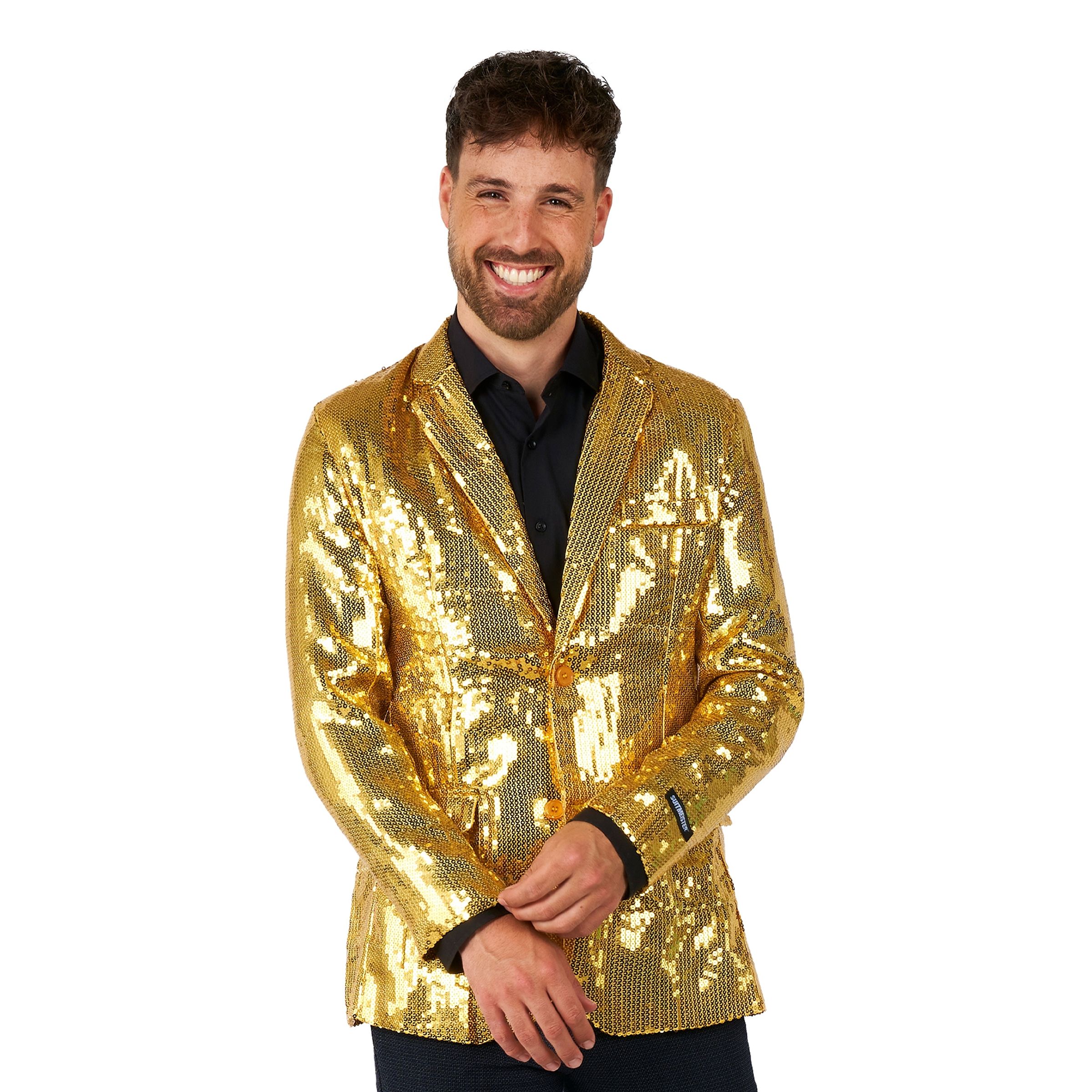 Suitmeister Paljettkavaj Guld - XX-Large