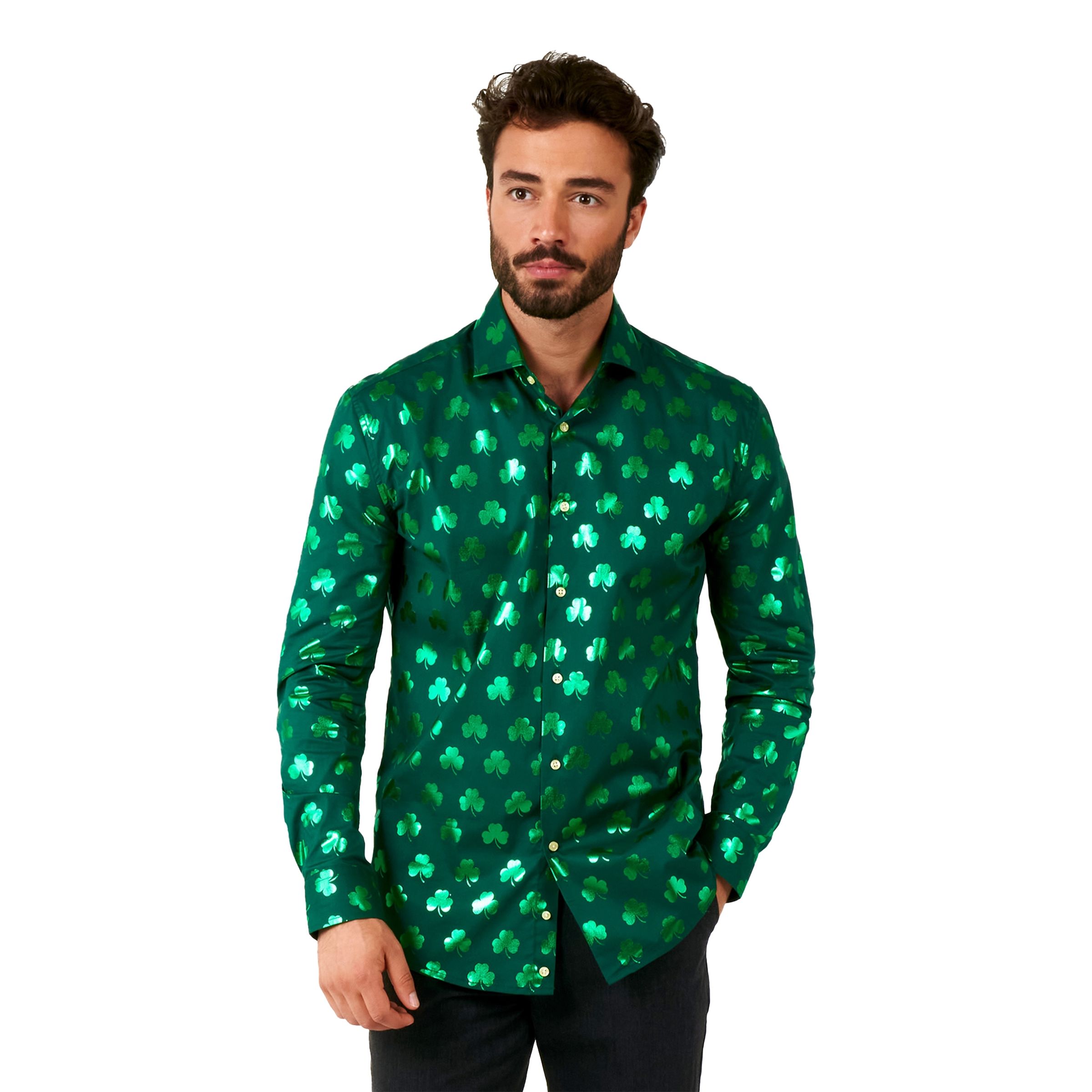 OppoSuits Shiny Shamrock Skjorta - Large