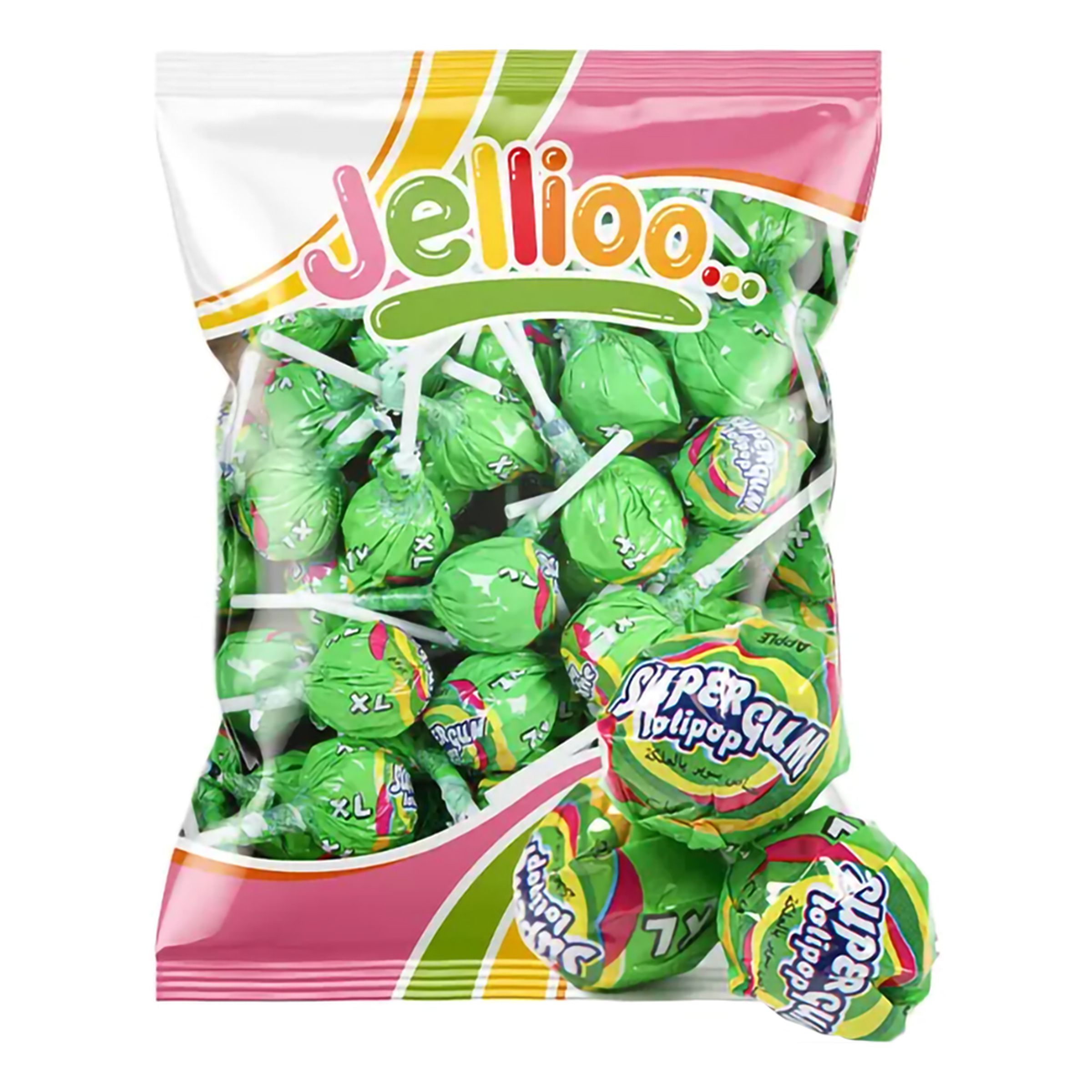 Super Gum Lollipop Green Apple Storpack - 53-pack | Hem//Godis & Läsk//Godis//Tuggummi Och Pastiller | PartyOutlet