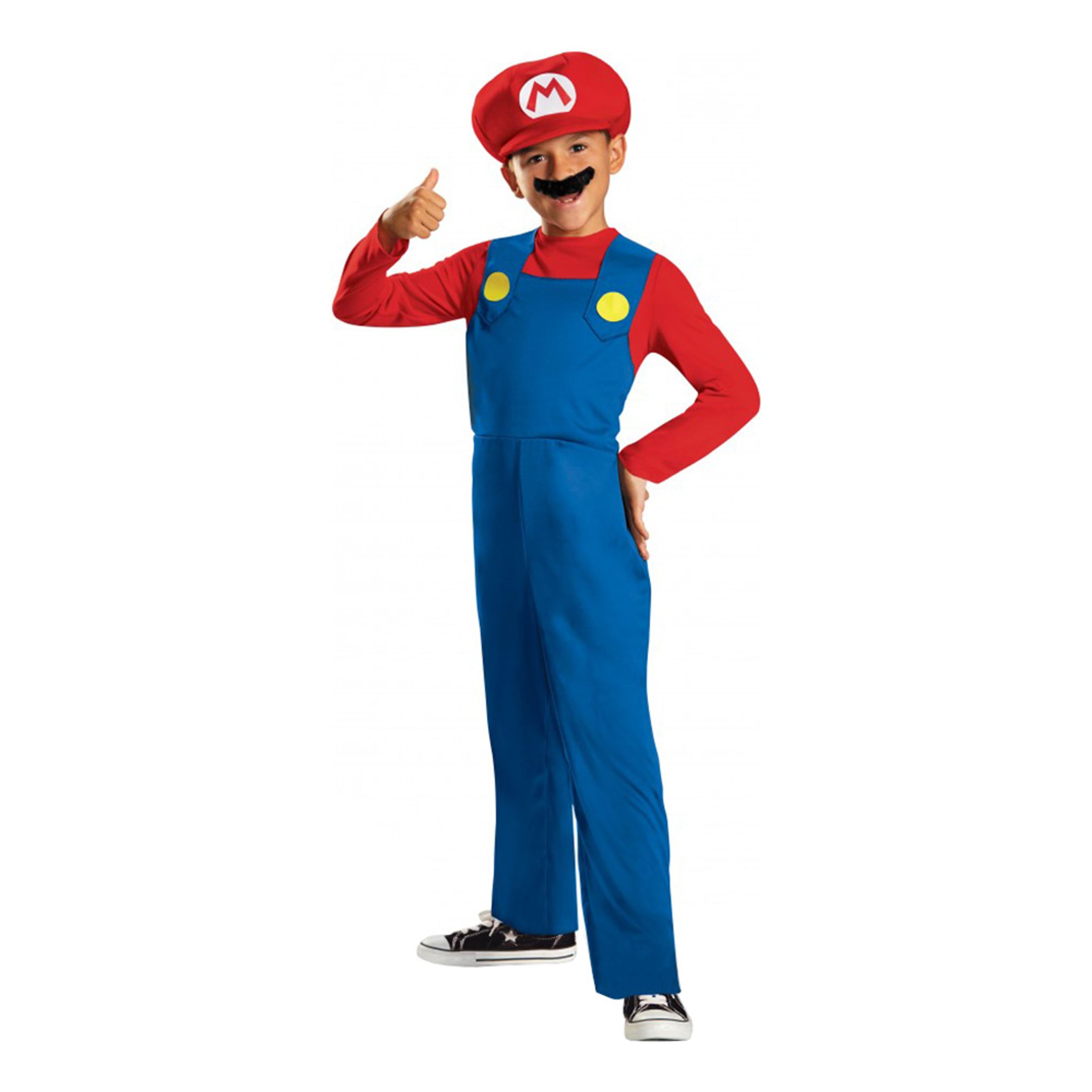 Super Mario Barn Maskeraddräkt - Medium 7-9 år