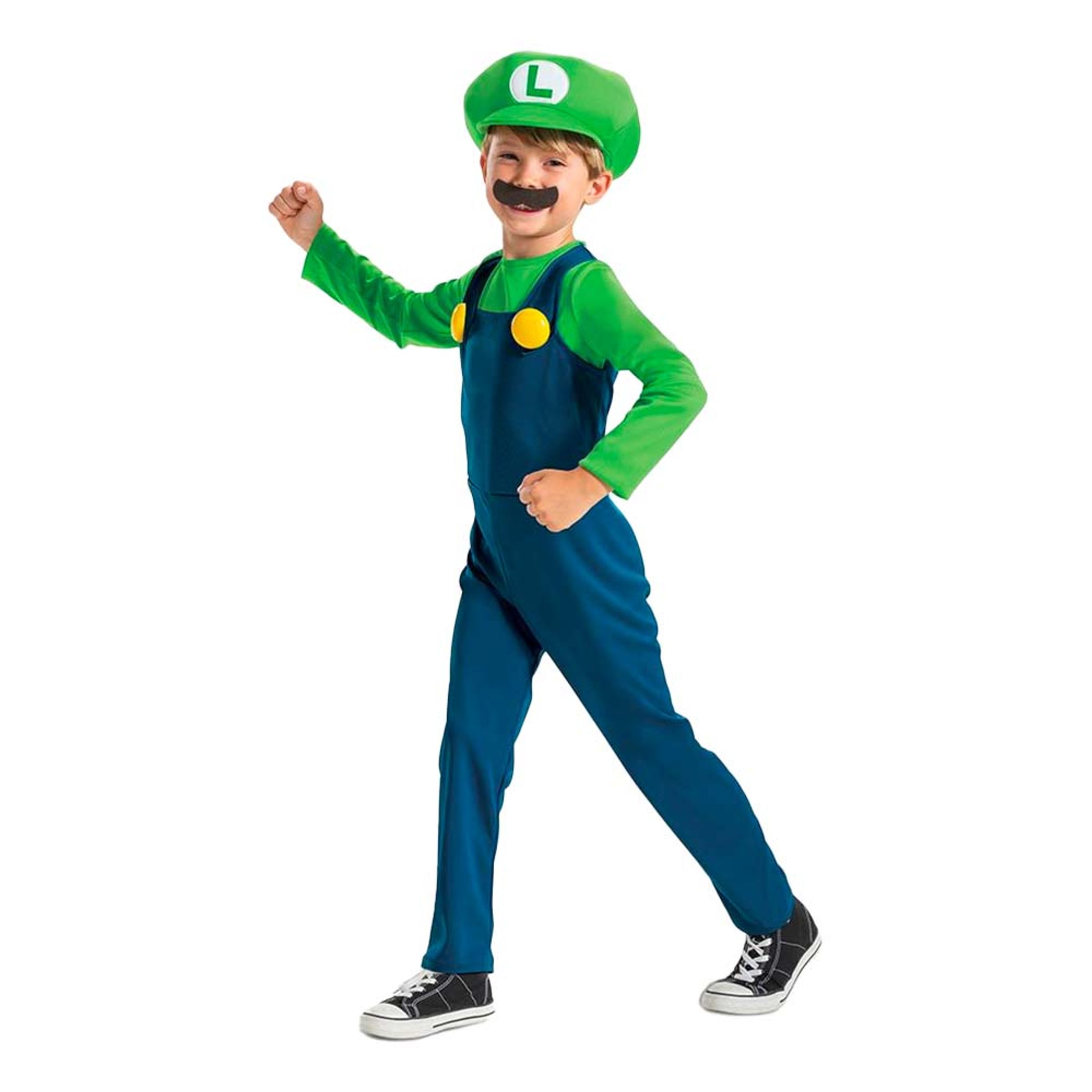 Super Mario Luigi Barn Maskeraddräkt - Small
