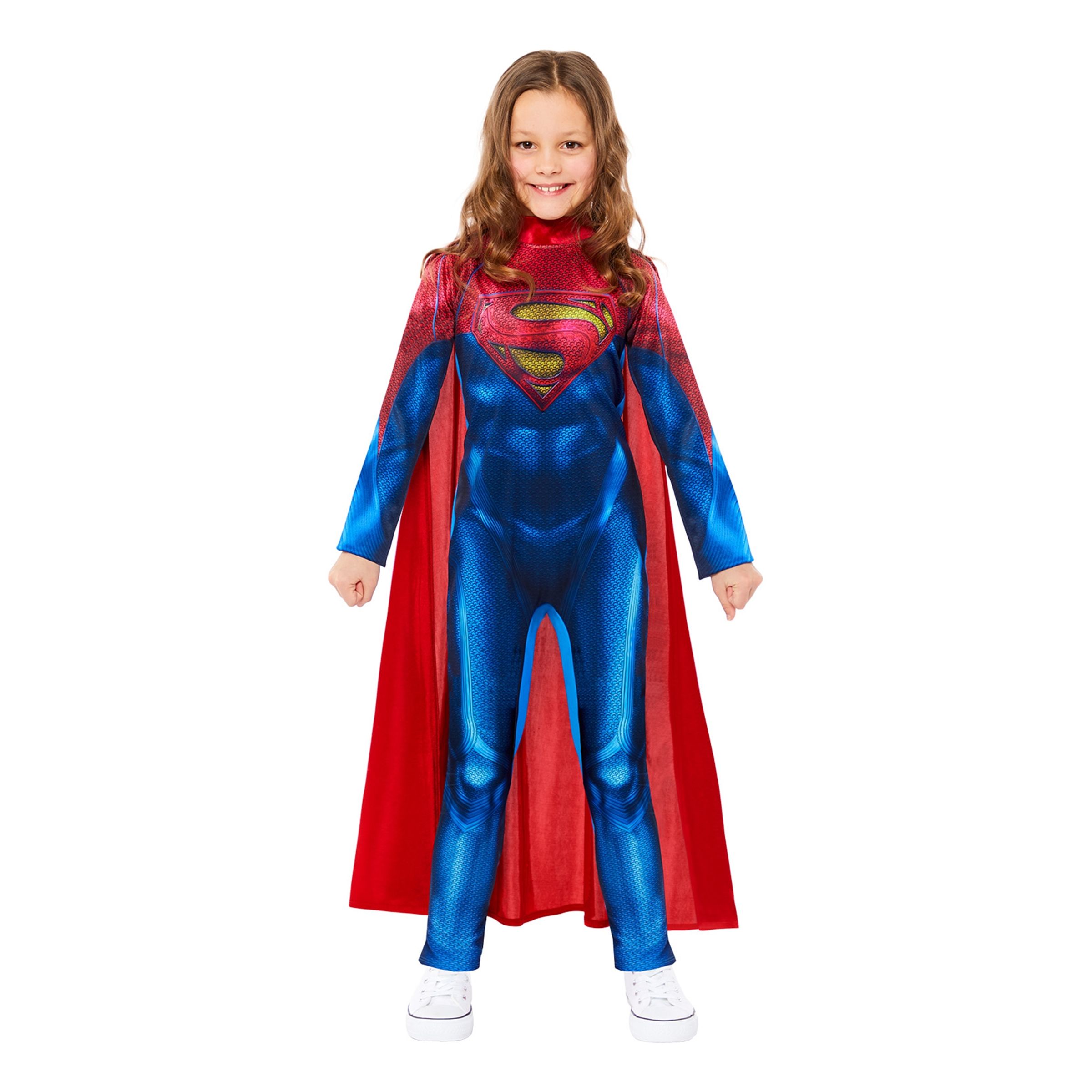 Läs mer om Supergirl Jumpsuit Barn Maskeraddräkt - X-Large
