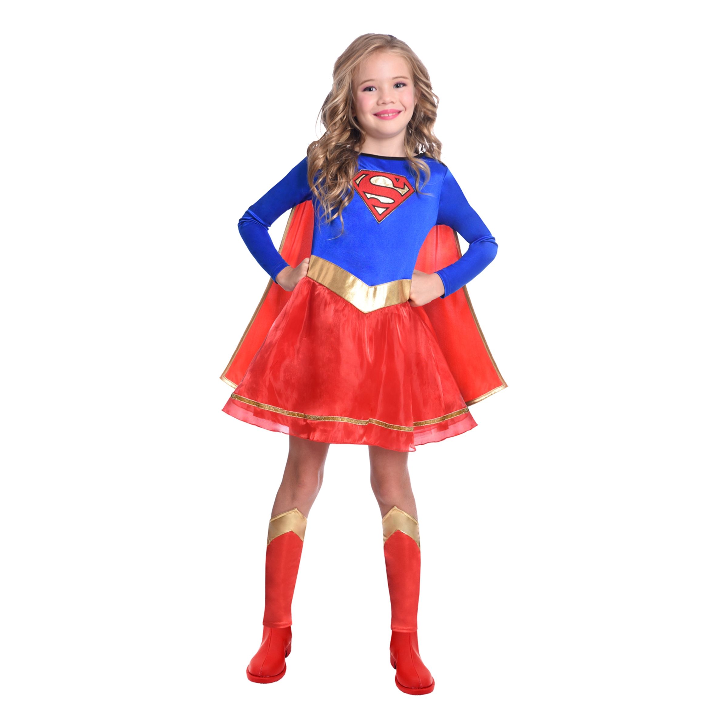 Läs mer om Supergirl Klassisk Barn Maskeraddräkt - Small