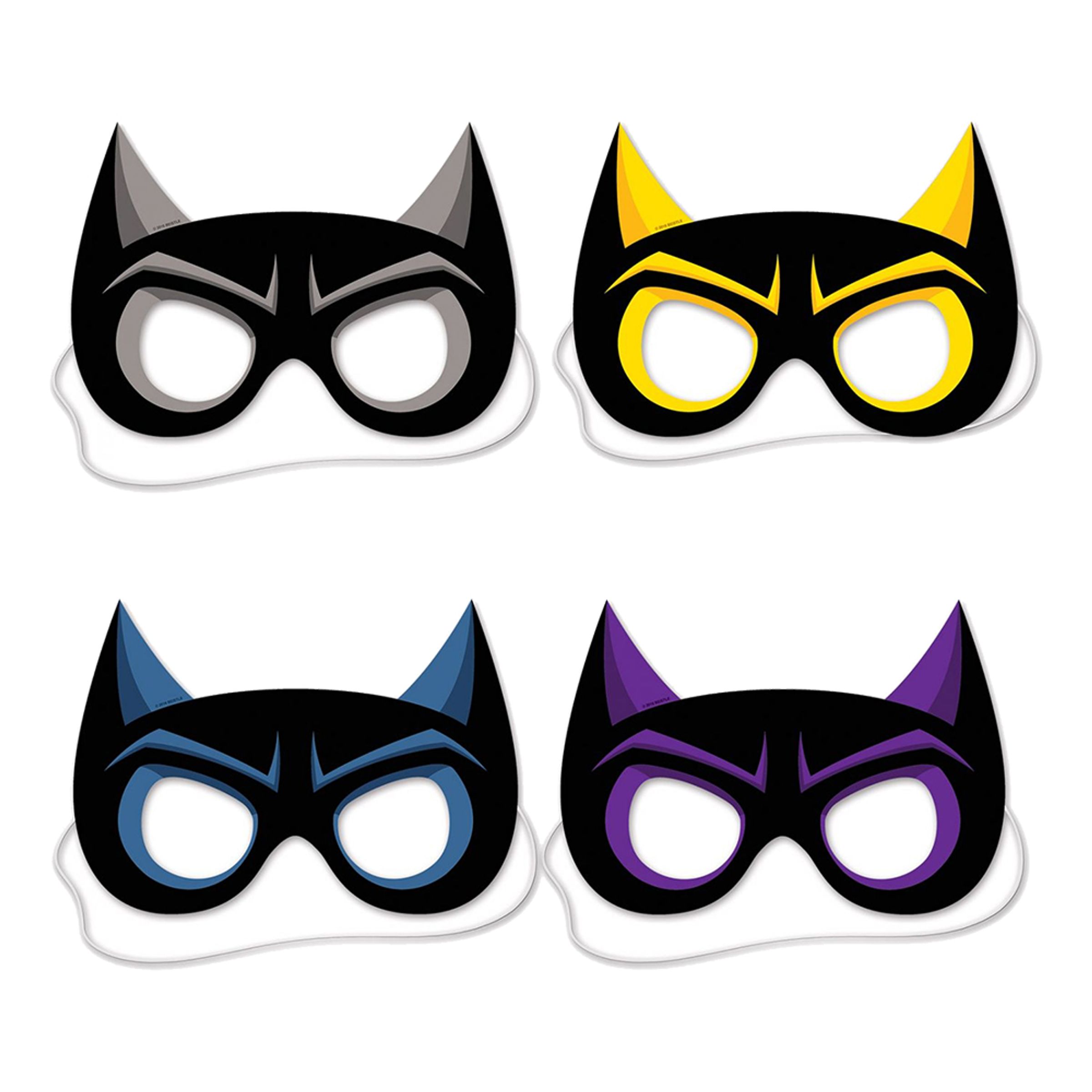 Läs mer om Superhjältemasker Bat i Papp - 4-pack