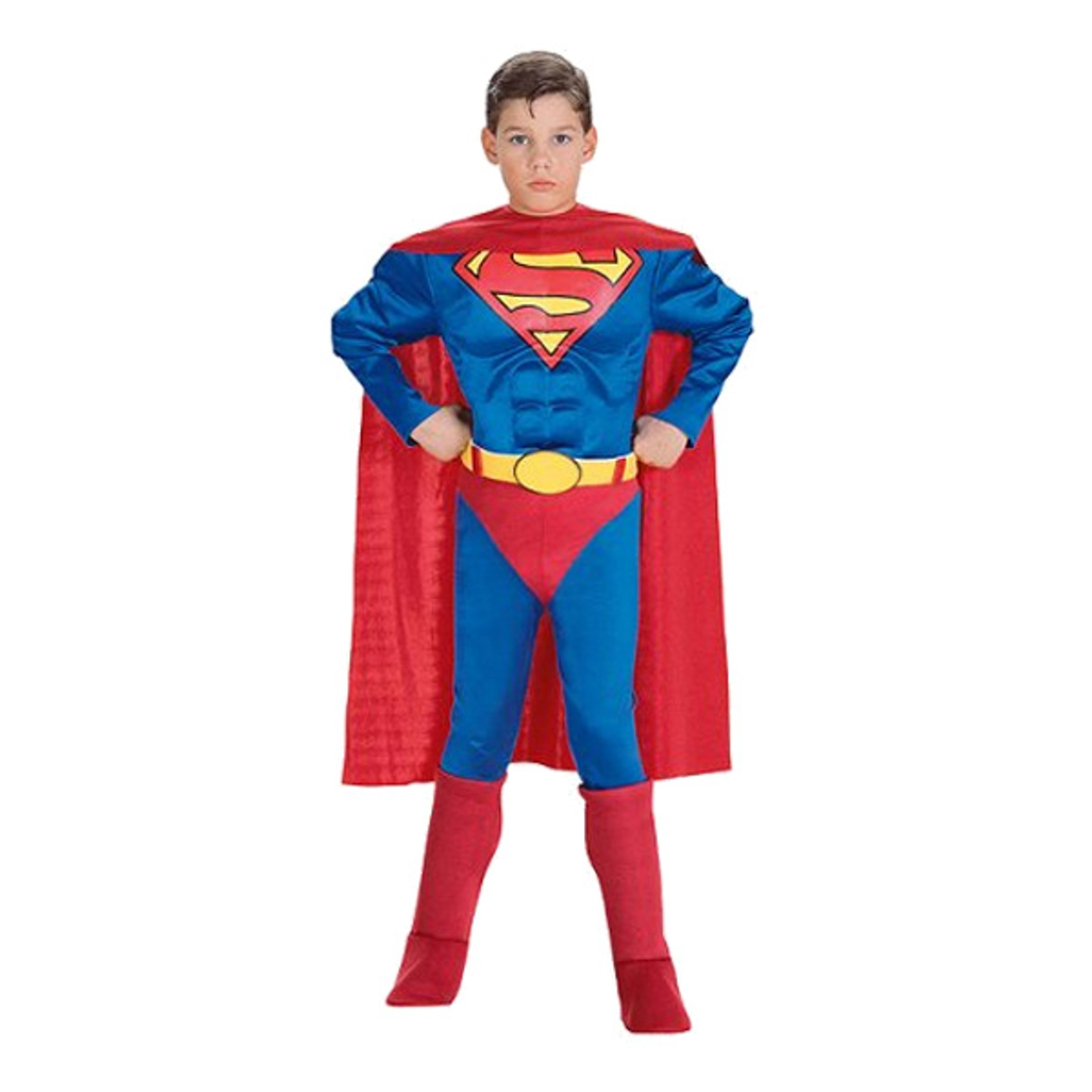 Superman med Muskler Barn Maskeraddräkt - Small