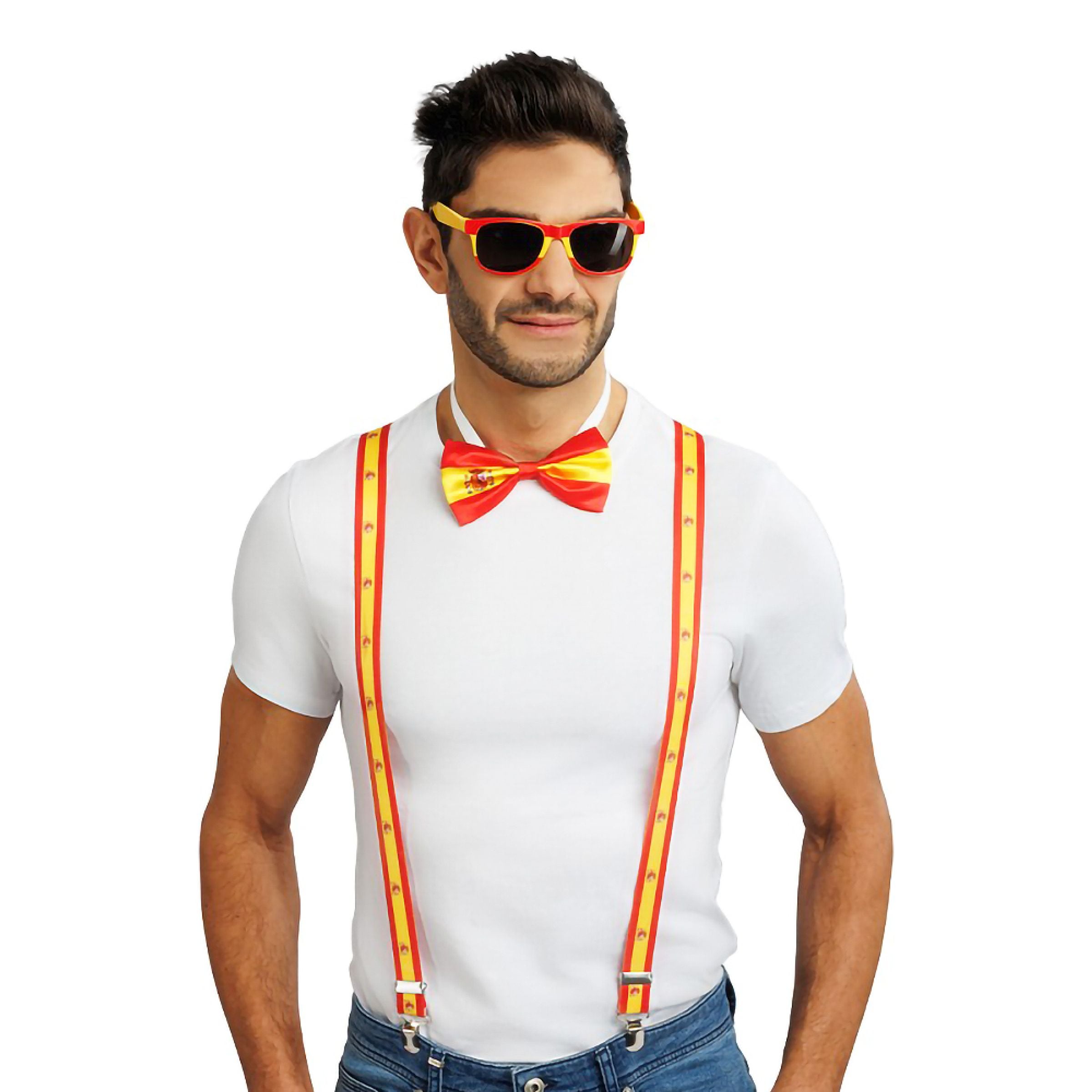 Supporterkit Spanien - One size | Hem - Maskerad - Tillbehör - Tillbehörskit | Maskeradspecialisten