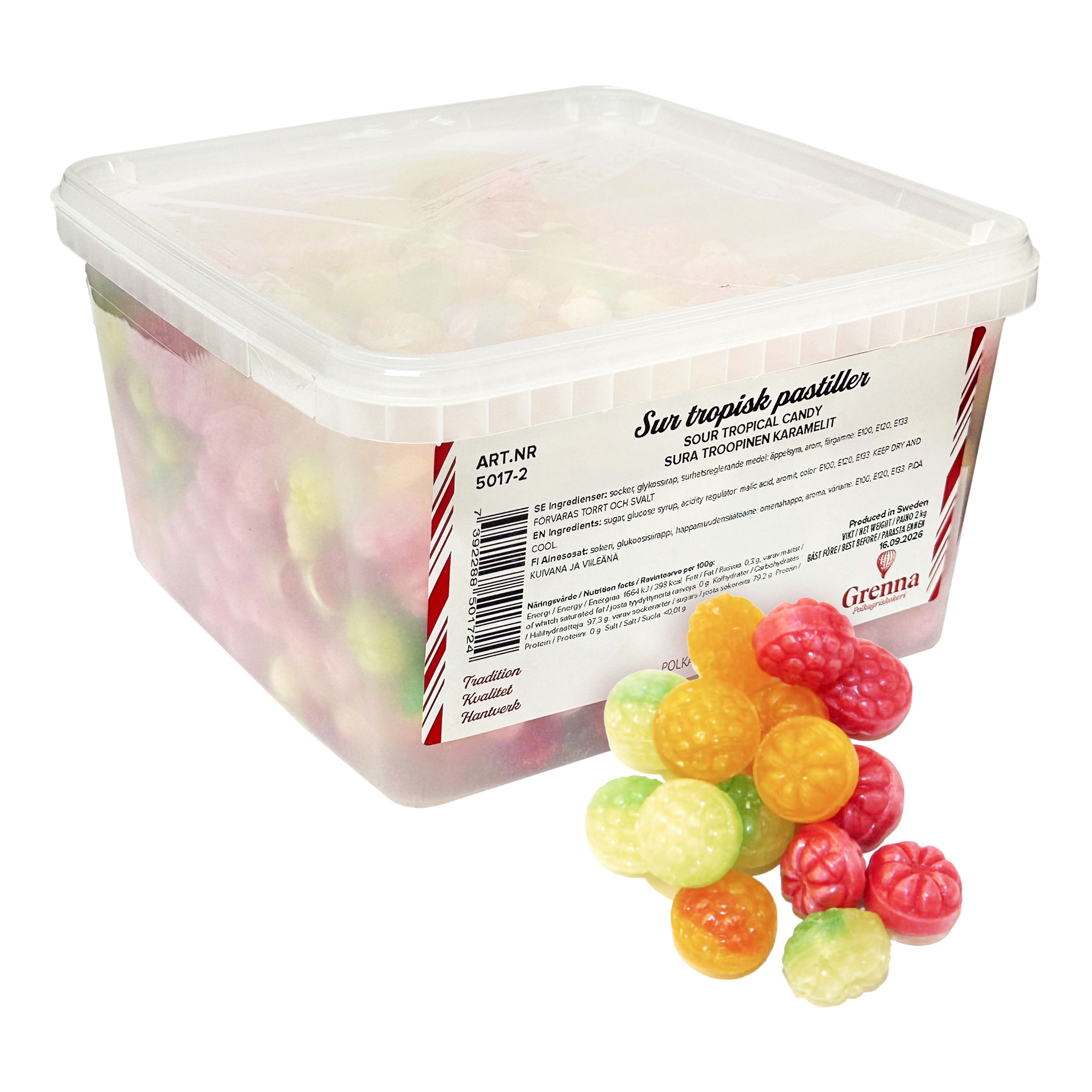 Sur Tropisk Blandning Storpack - 2 kg | Hem - Godis & Läsk - Godis - Surt Godis | Pryloteket