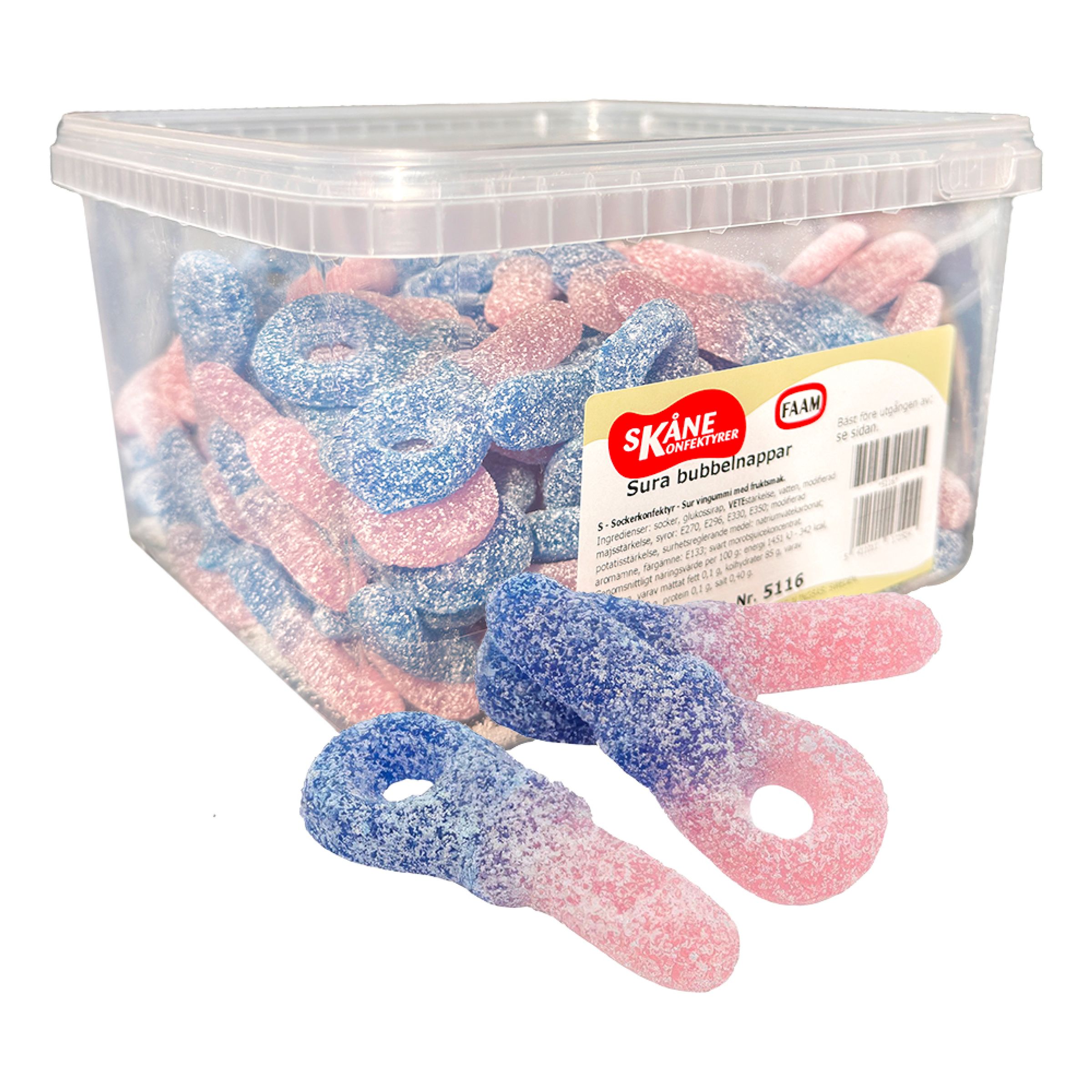 Sura Bubbelnappar Storpack - 1,4 kg | Hem - Godis & Läsk - Godis - Surt Godis | Maskeradspecialisten