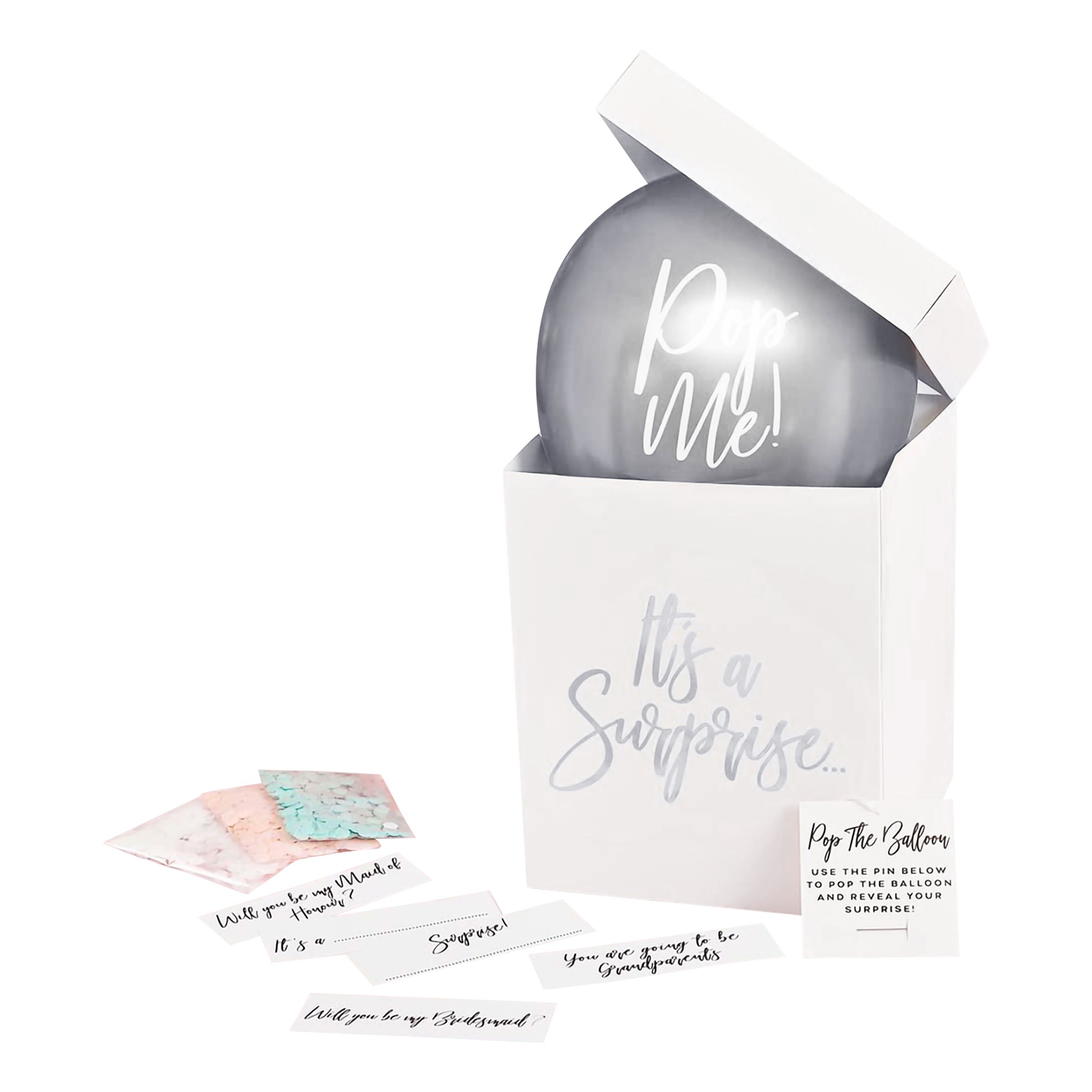 Surprise Box Kit Silver | Hem - Teman - Evenemang - Möhippa | Maskeradspecialisten
