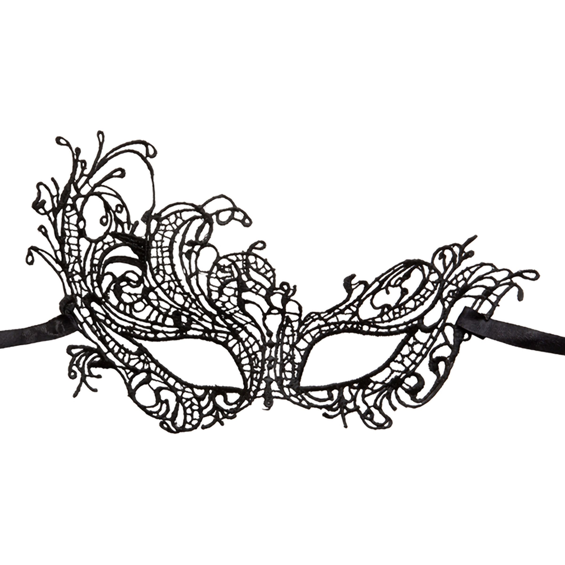 Svart Ögonmask i Spets - One size | Hem//Maskerad//Masker//Vuxenmasker | PartyOutlet