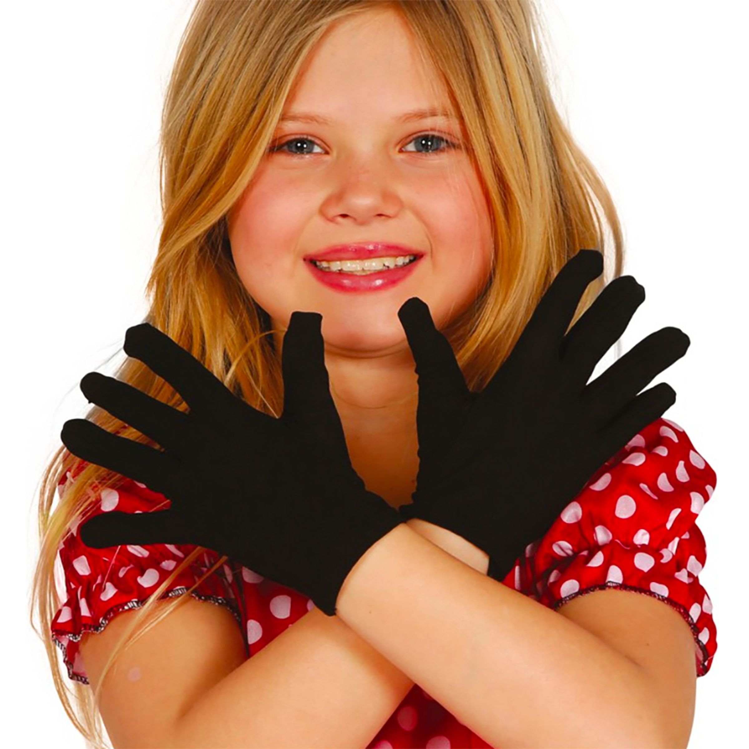 Läs mer om Svarta Handskar för Barn - One size