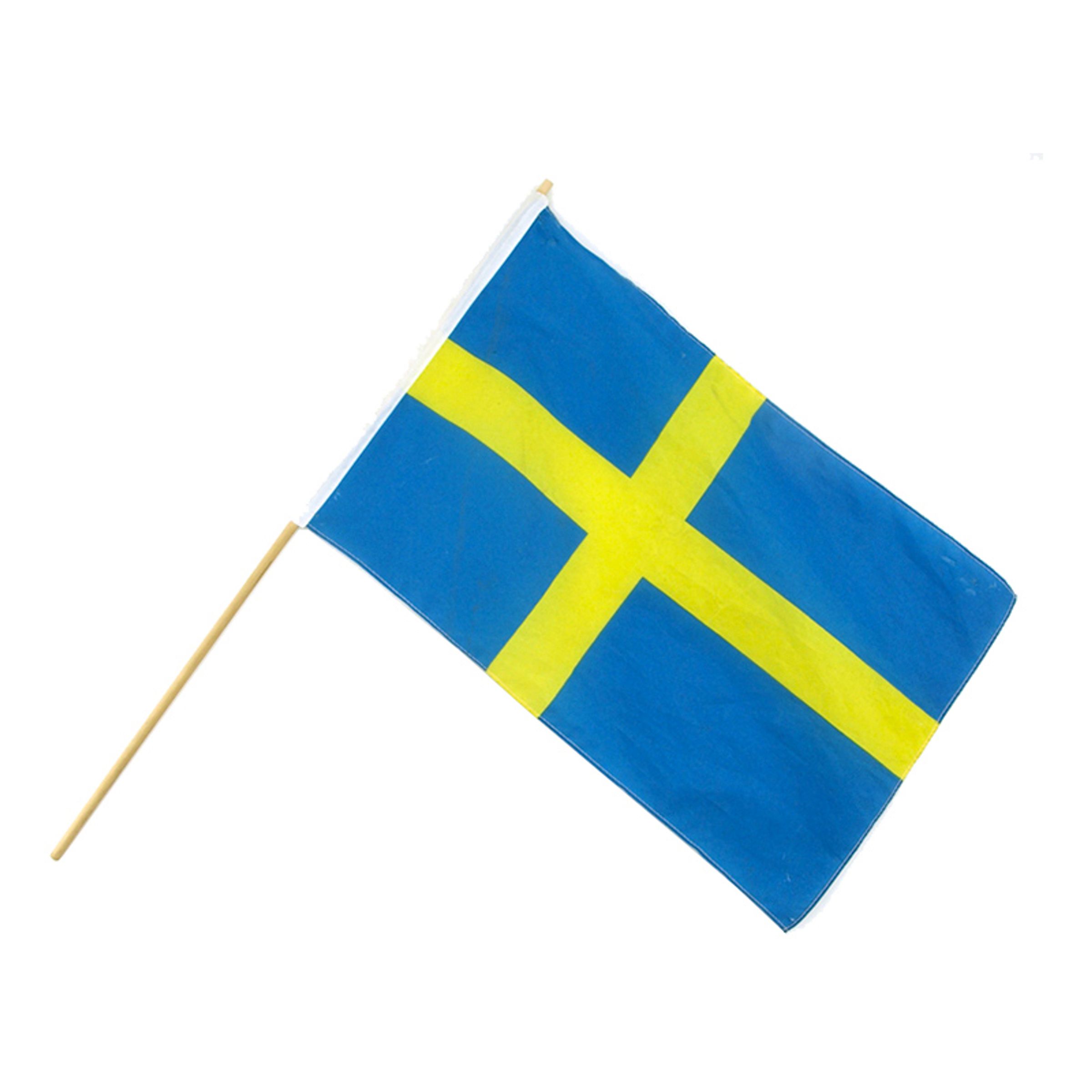 Svenska Flaggan på Träpinne