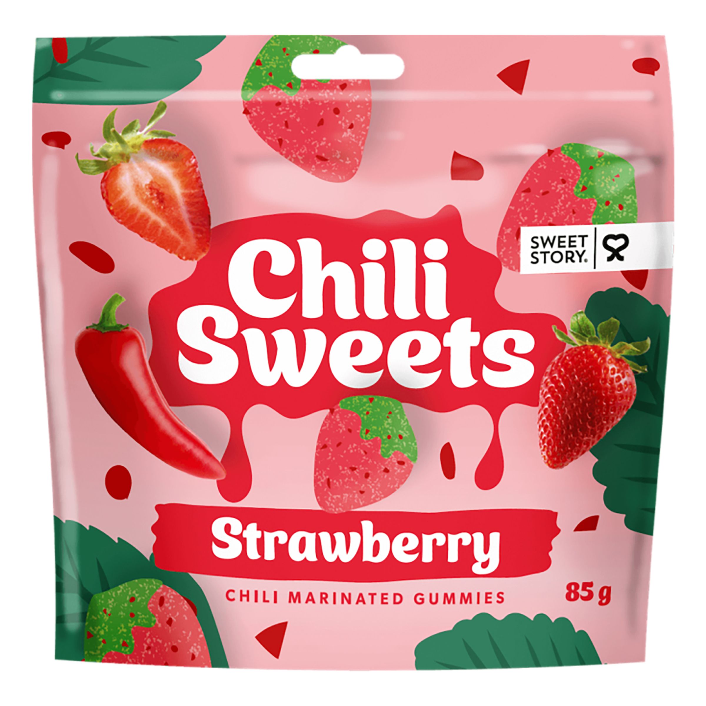 Sweet Story Chili Sweets Strawberry - 85 gram | Hem - Godis & Läsk - Godis - Gelégodis | Maskeradspecialisten