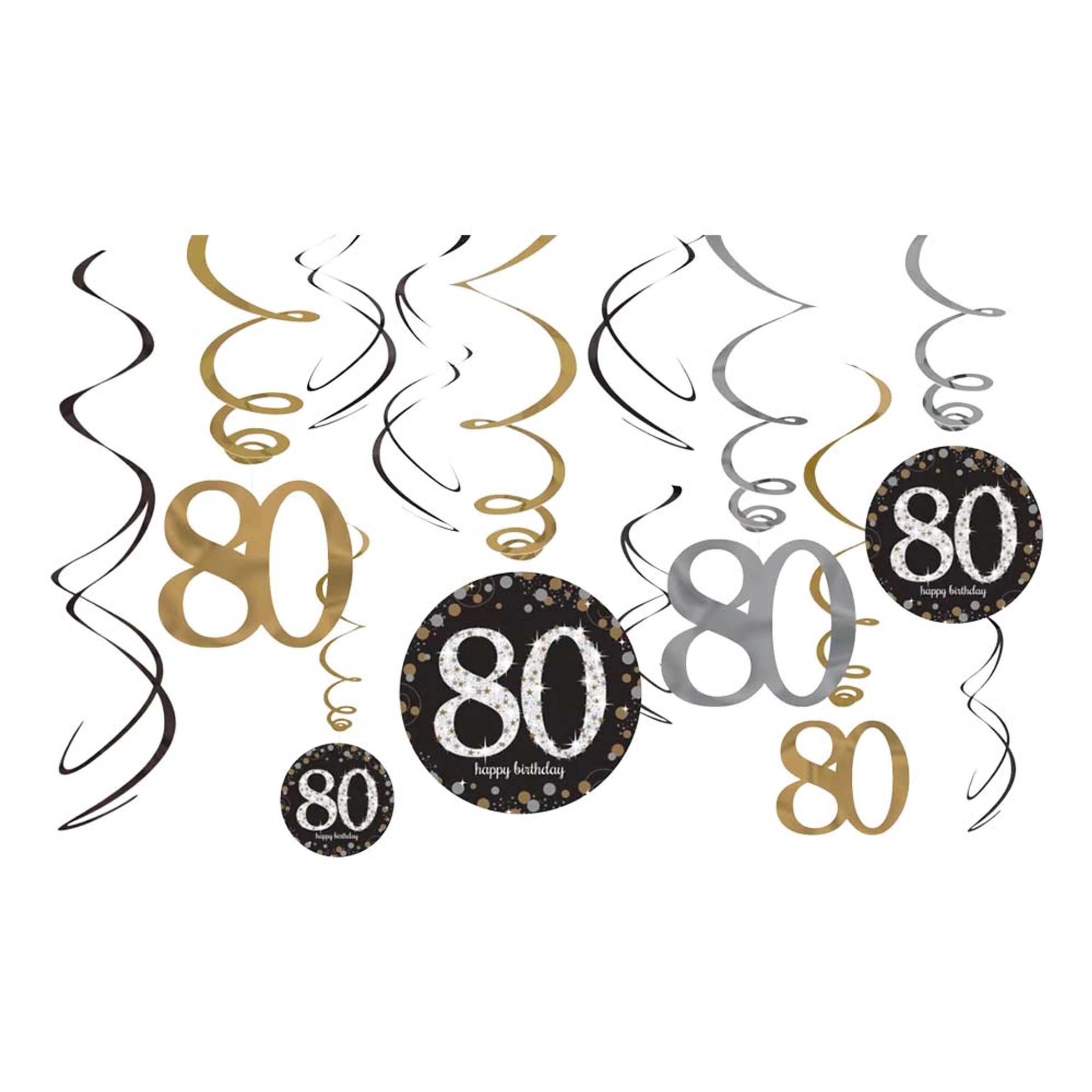 Läs mer om Swirls 80 Silver/Guld Glitter - 12-pack