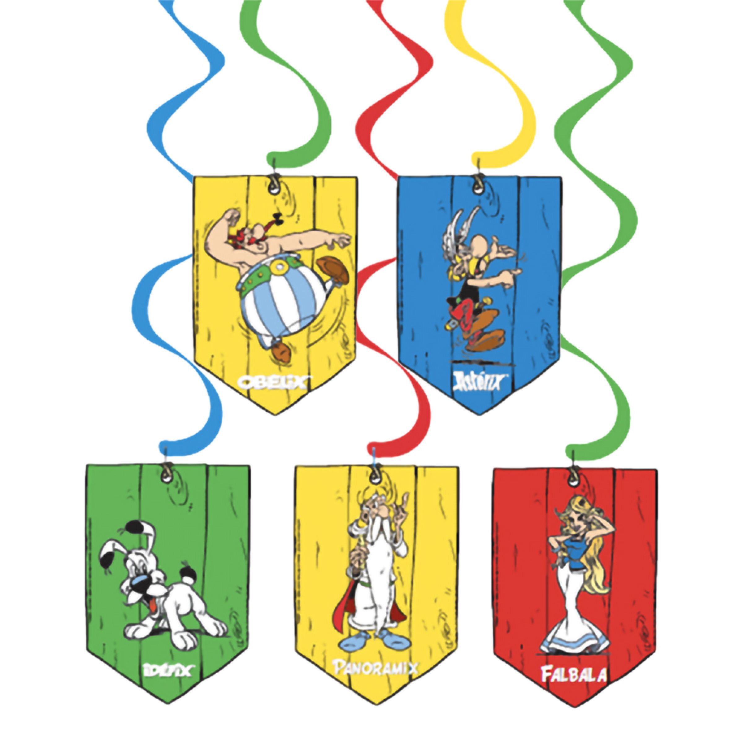 Swirls Asterix - 5-pack | Hem - Teman - Barnkalas | Maskeradspecialisten