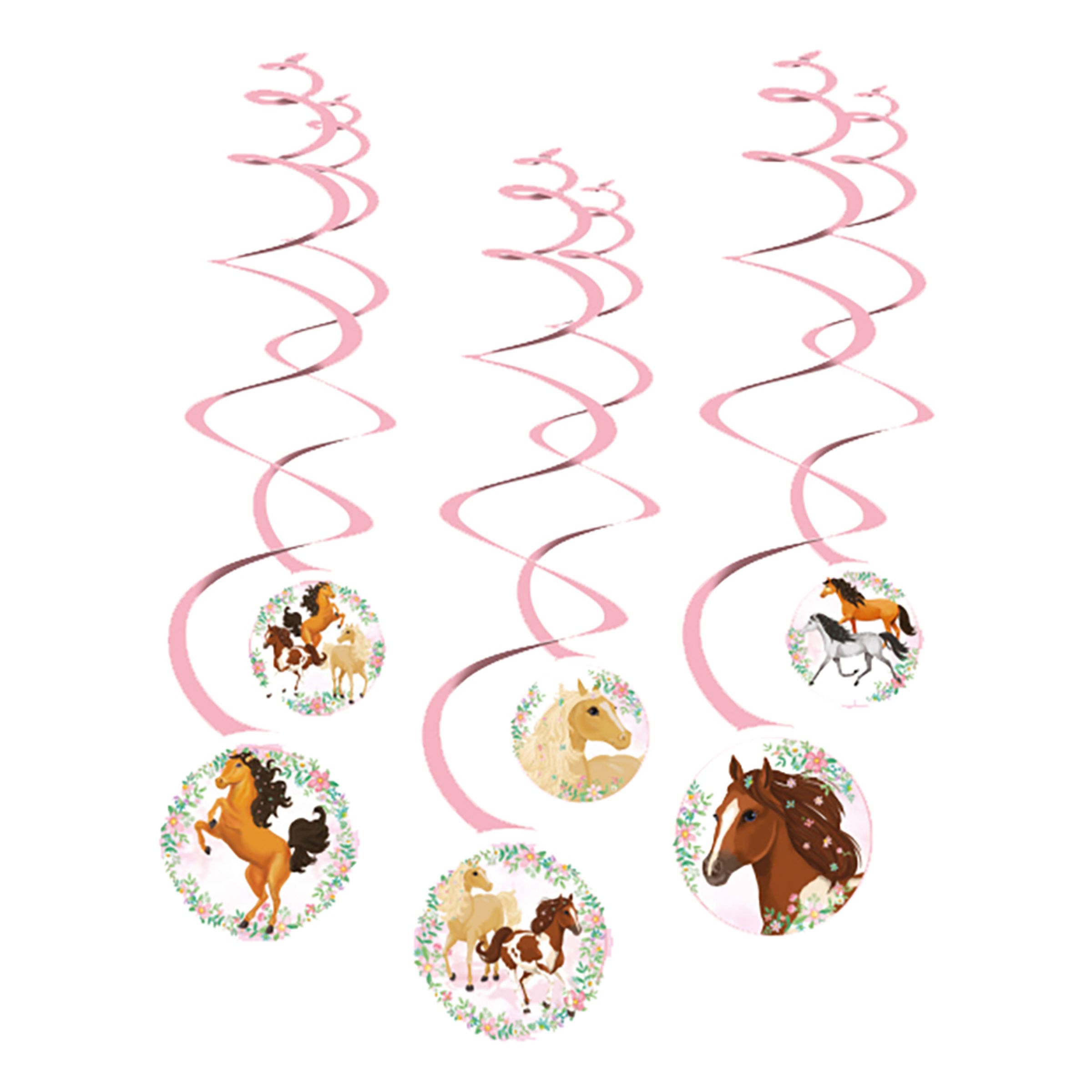 Läs mer om Swirls Hängande Dekoration Hästar - 6-pack
