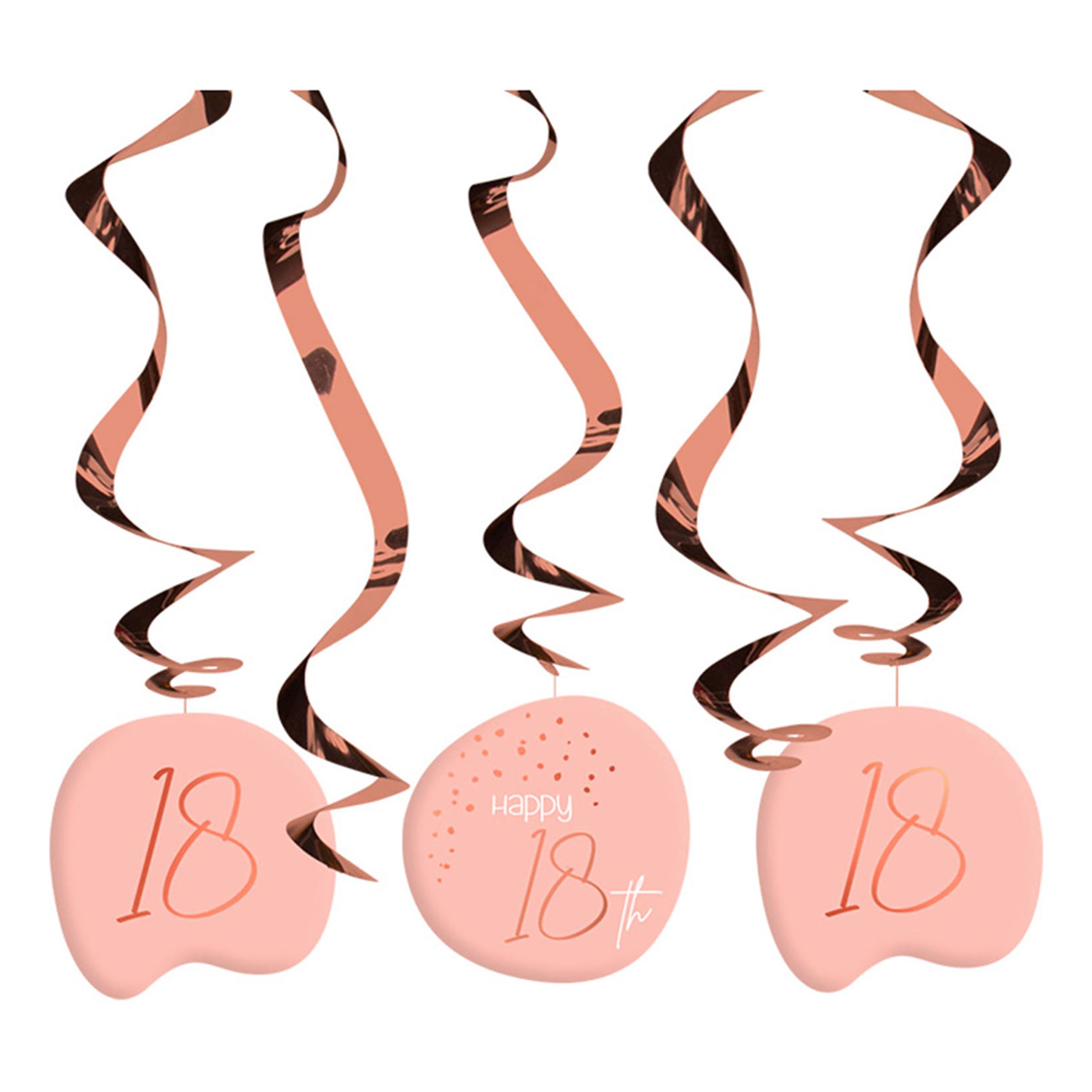 Läs mer om Swirls Happy 18th Lush Blush - 5-pack