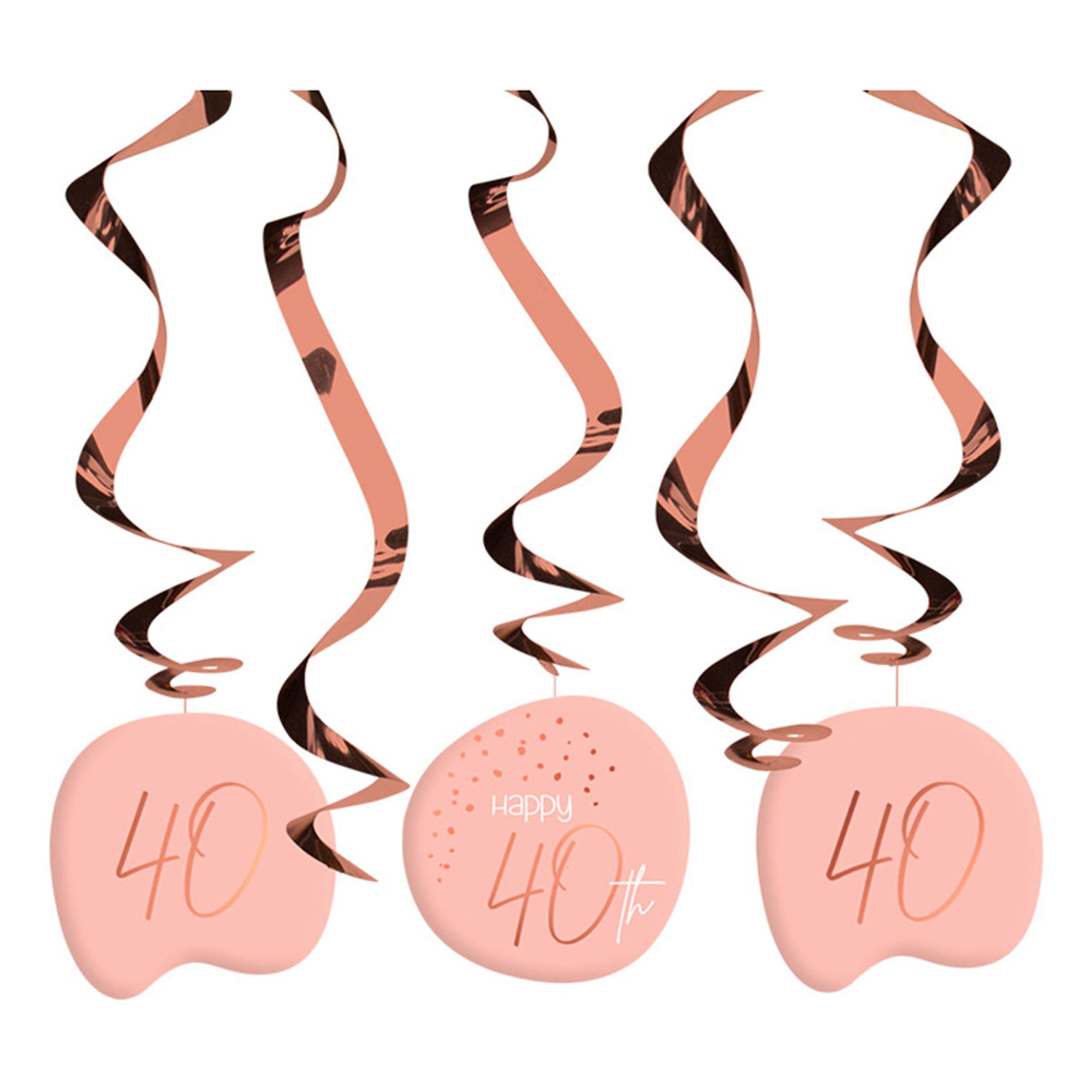 Läs mer om Swirls Happy 40th Lush Blush - 5-pack