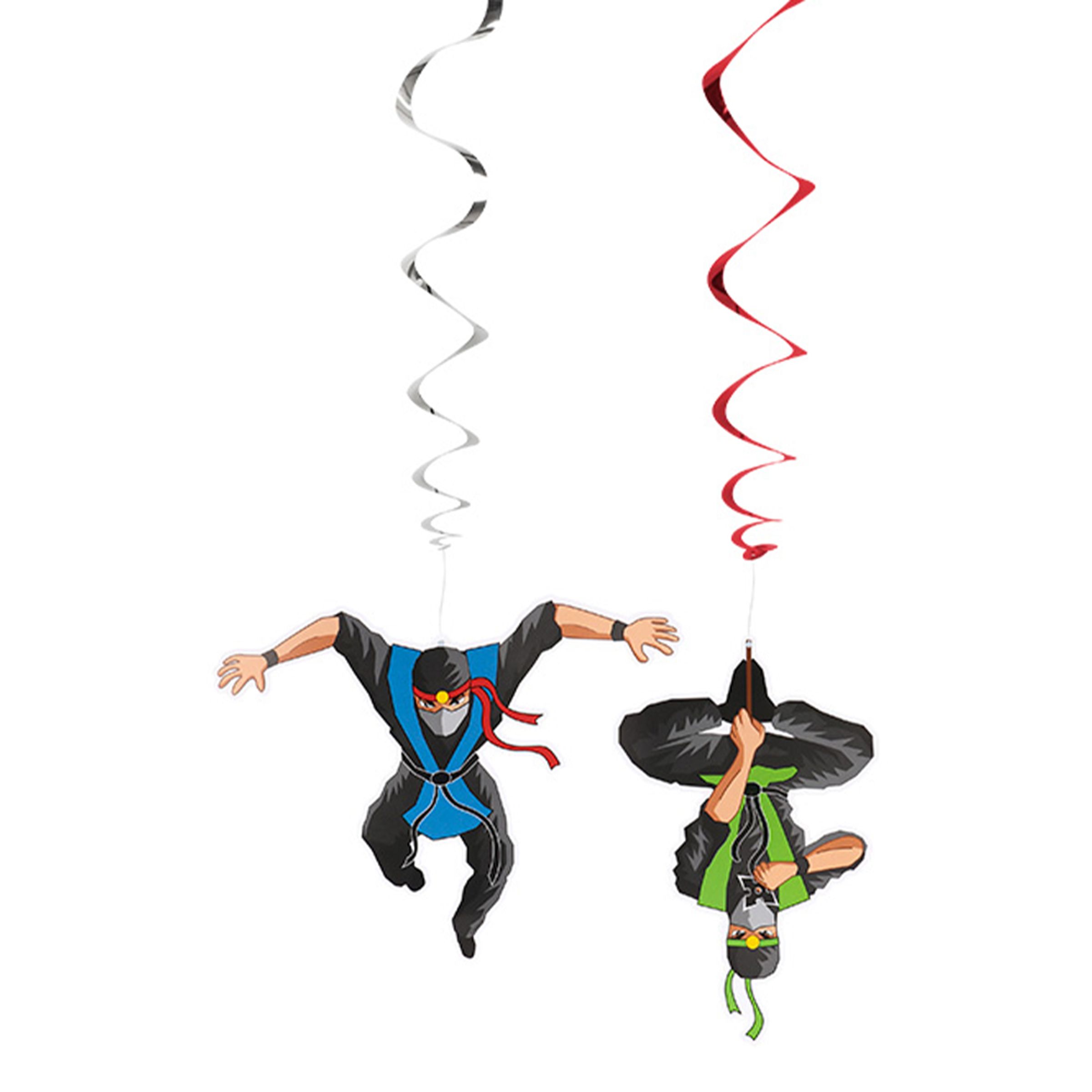 Swirls Ninja Takdekoration - 2-pack | Hem//Festartiklar//Takdekorationer//festdekoration | PartyOutlet