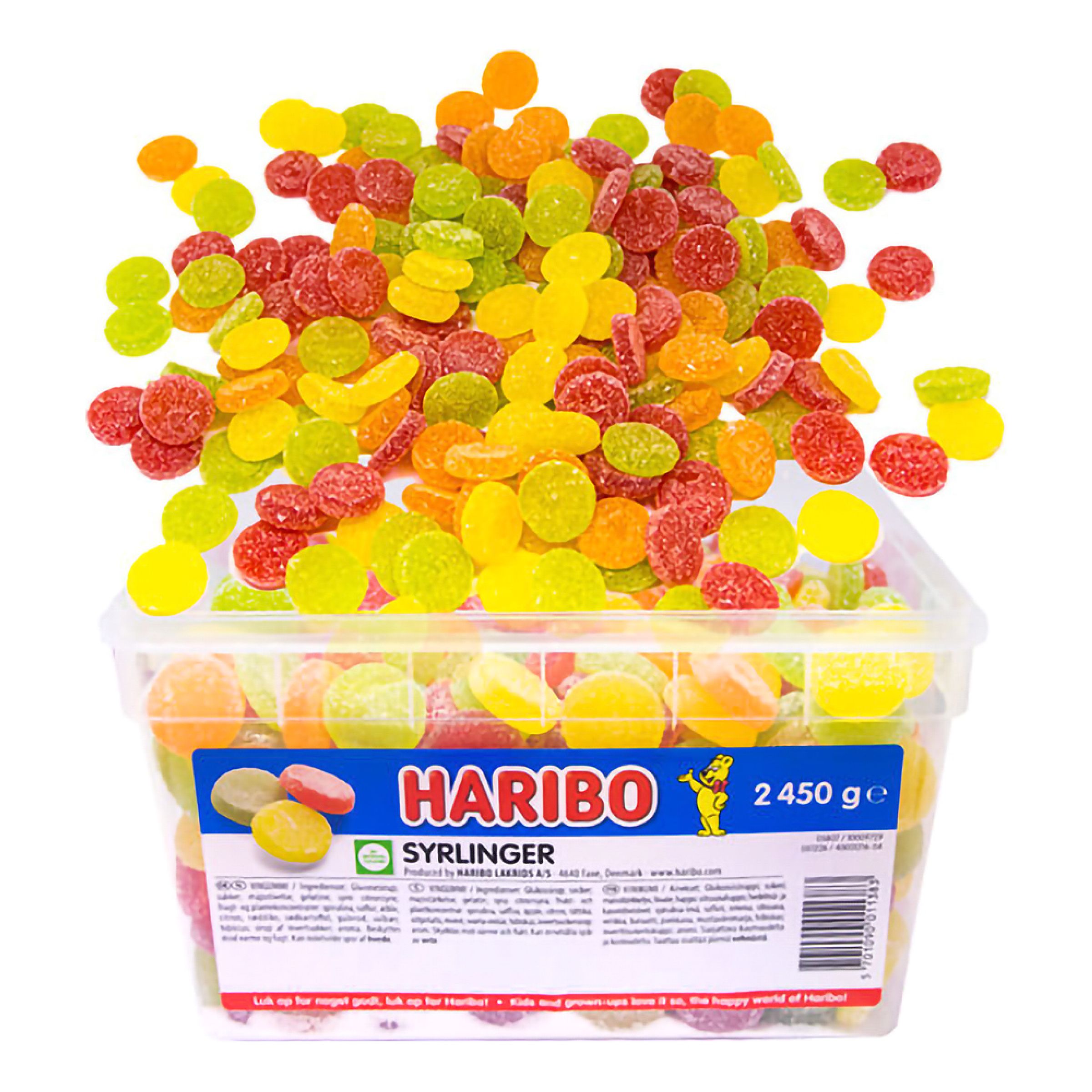 Syrlingar Lösvikt i Burk - 2.45 kg | Hem - Godis & Läsk - Godis - Gelégodis | Party Outlet