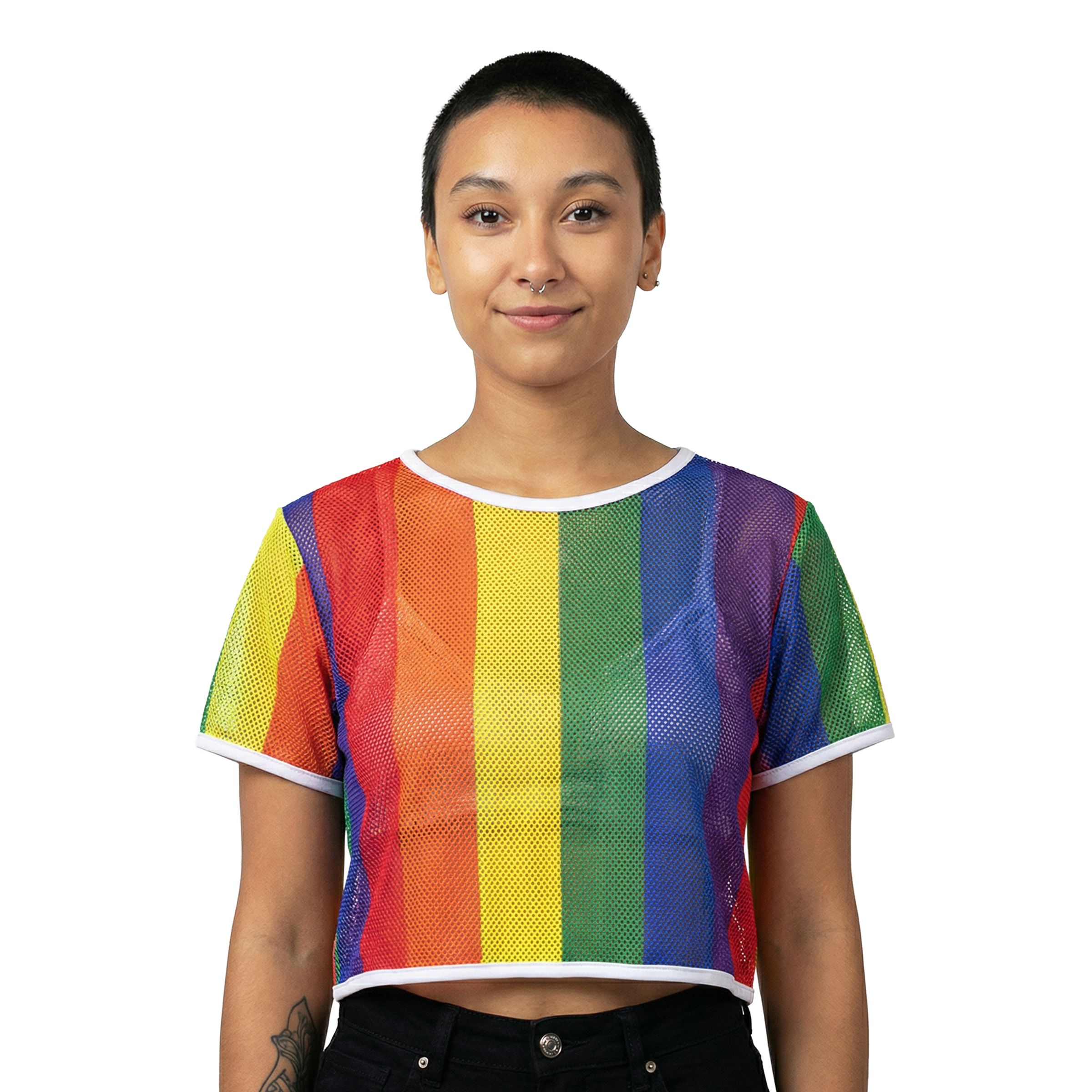 T-shirt i Mesh Flerfärgad Dam - Medium | Hem - Roliga Prylar - Kläder - T-Shirts | Maskeradspecialisten