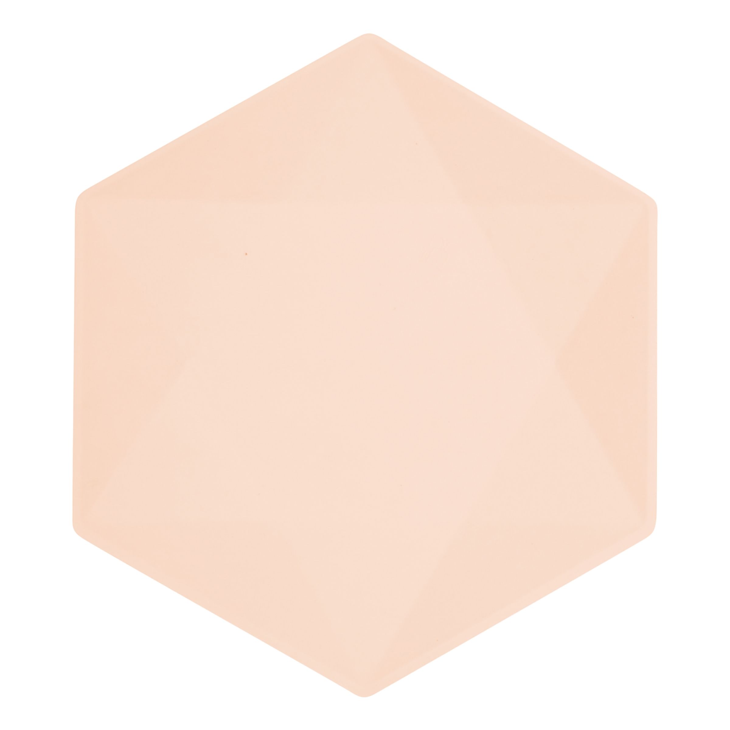 Läs mer om Tallrikar Hexagonala Vert Decor Aprikos - Små