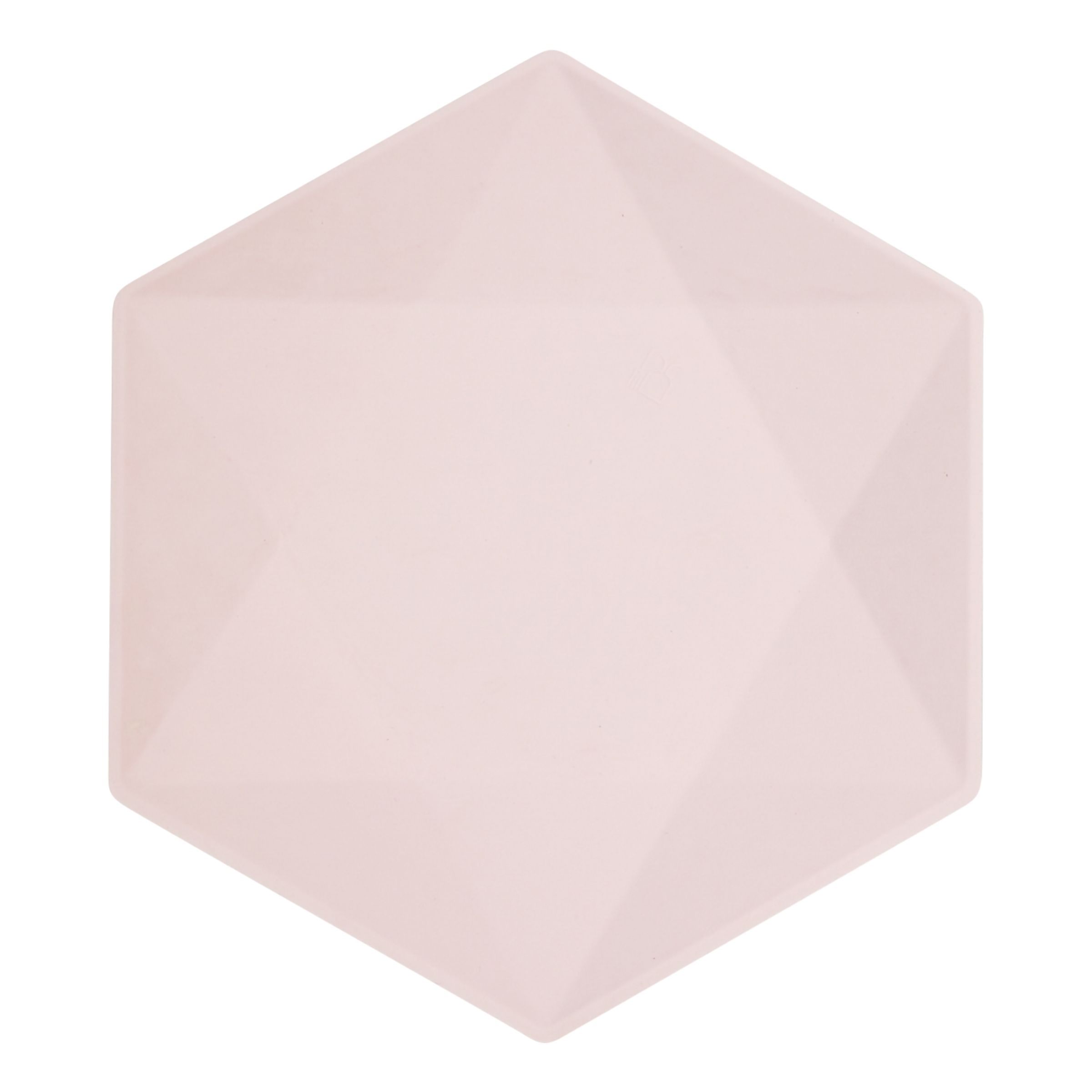 Tallrikar Hexagonala Vert Decor Rosa - Stora