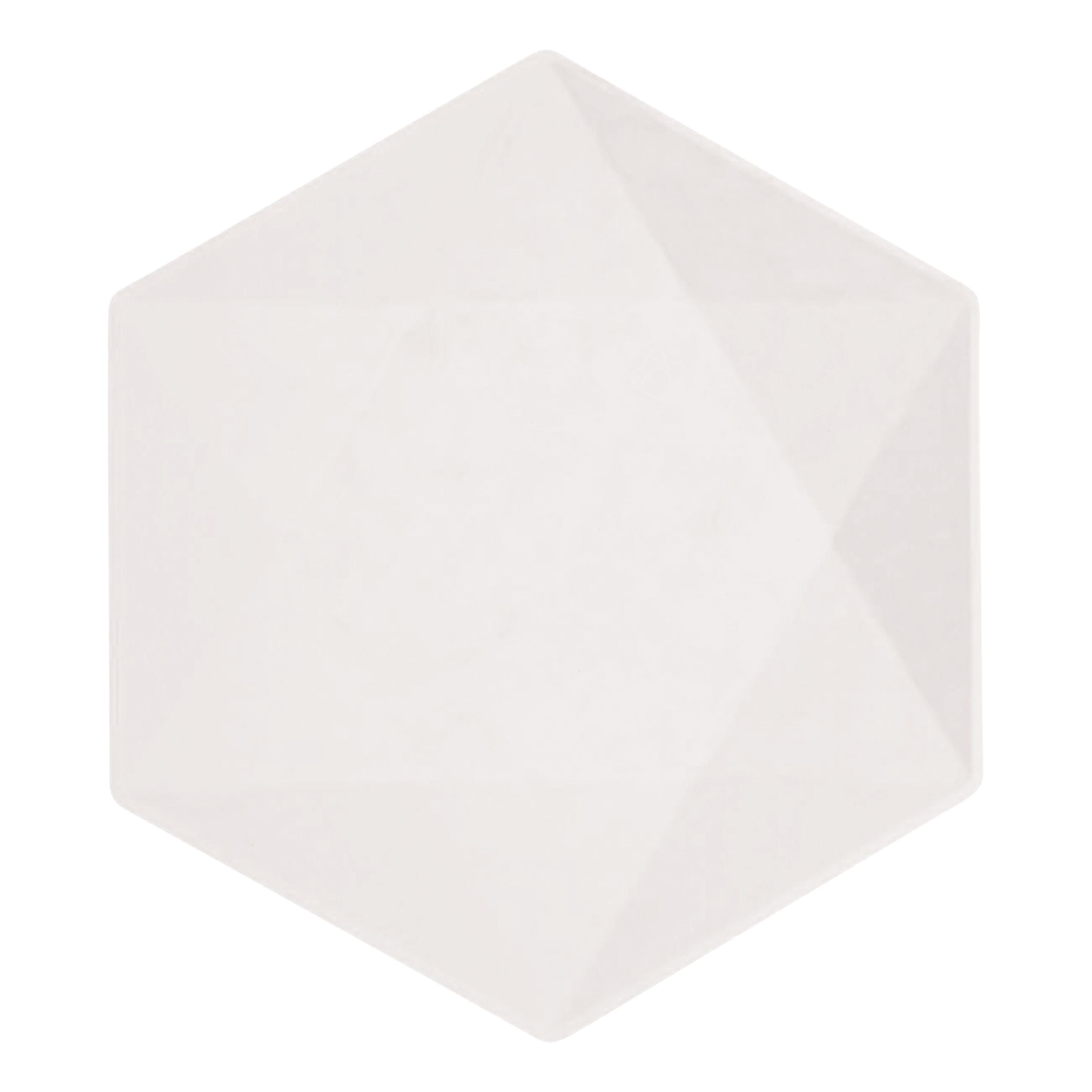 Tallrikar Hexagonala Vert Decor Vit - Stora | Hem - Festartiklar - Dukning - Engångstallrikar | Maskeradspecialisten