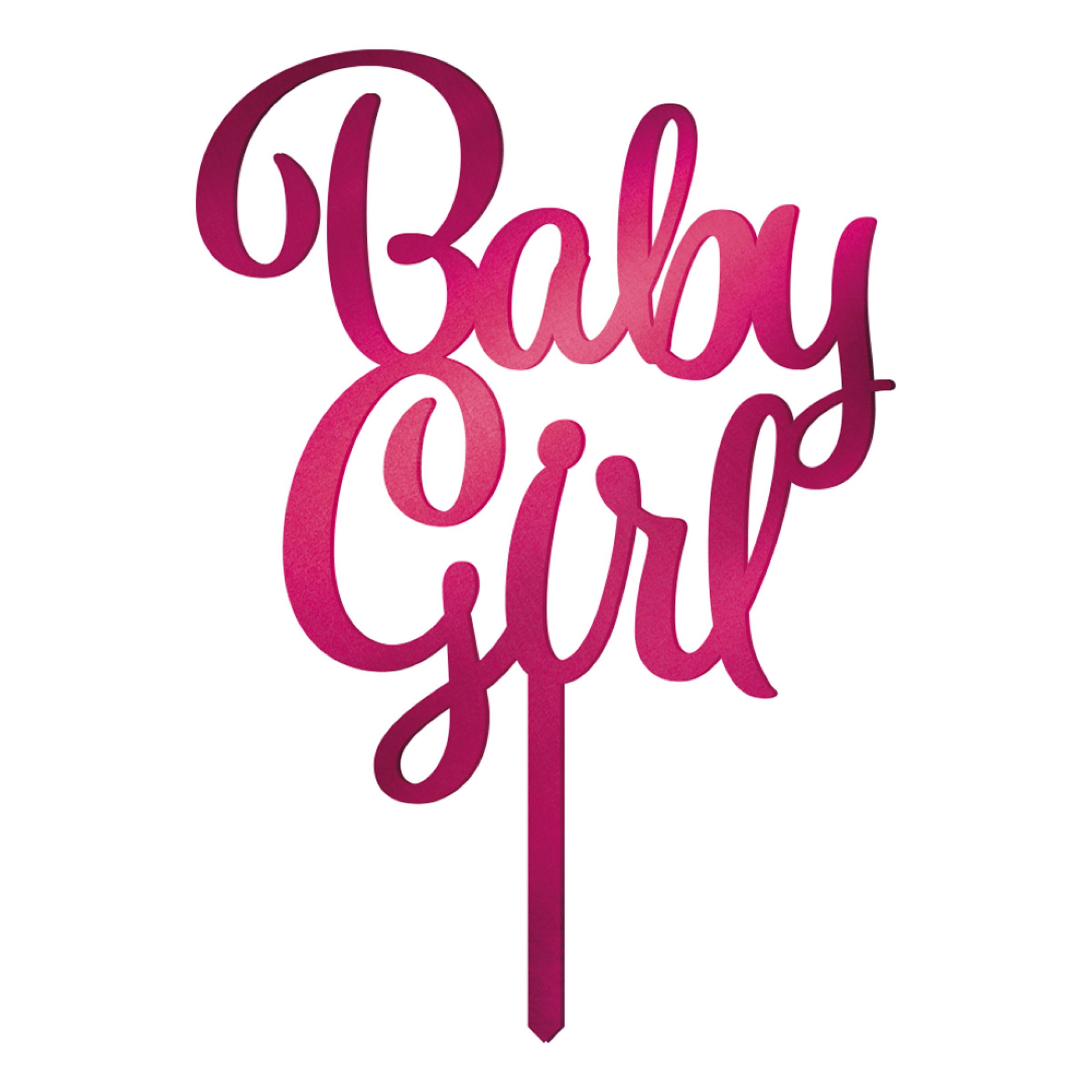 Tårtdekoration Baby Girl i Akryl | Hem - Festartiklar - Festdekoration - Tårtdekorationer | Maskeradspecialisten