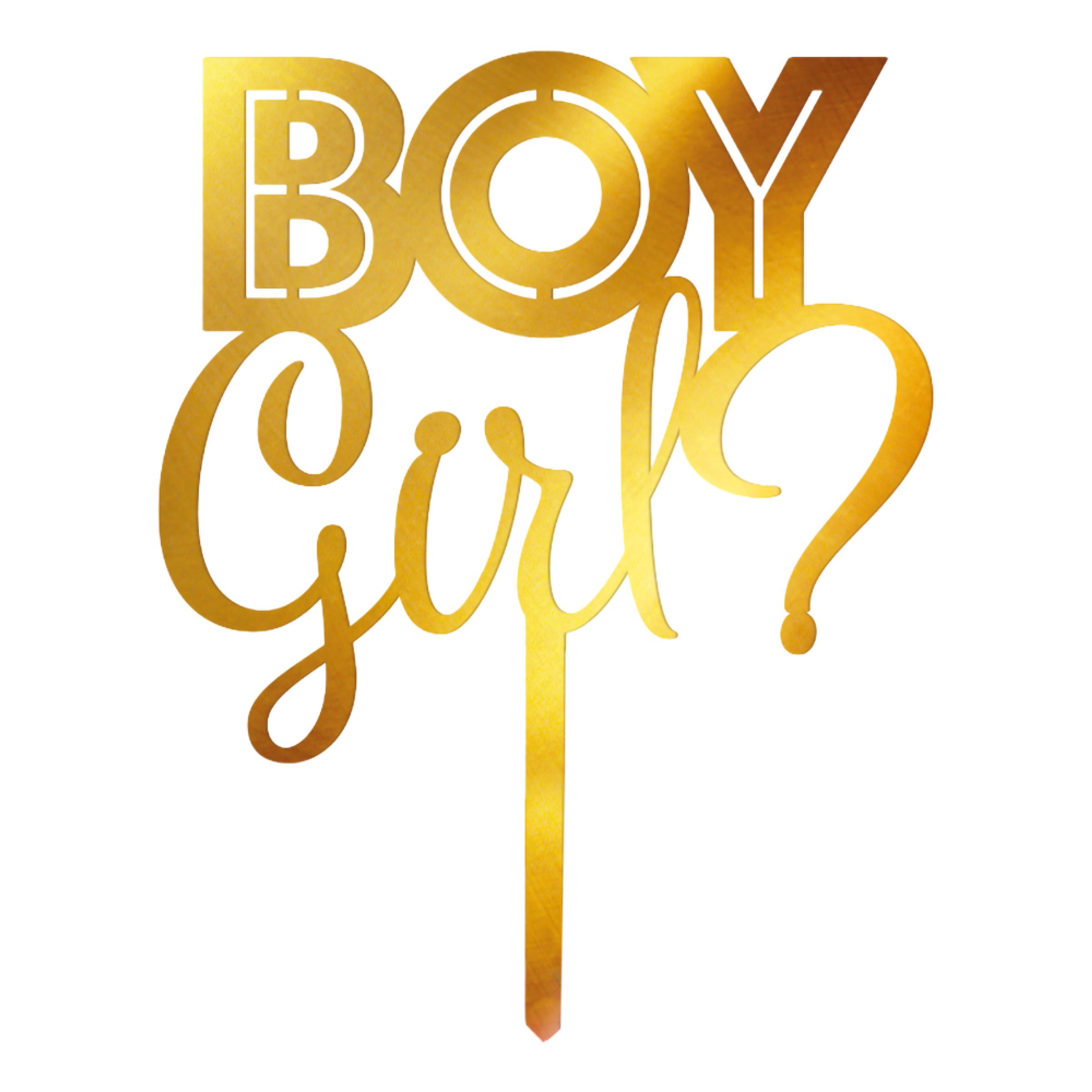 Tårtdekoration Gender Reveal i Akryl | Hem - Festartiklar - Festdekoration - Tårtdekorationer | Maskeradspecialisten