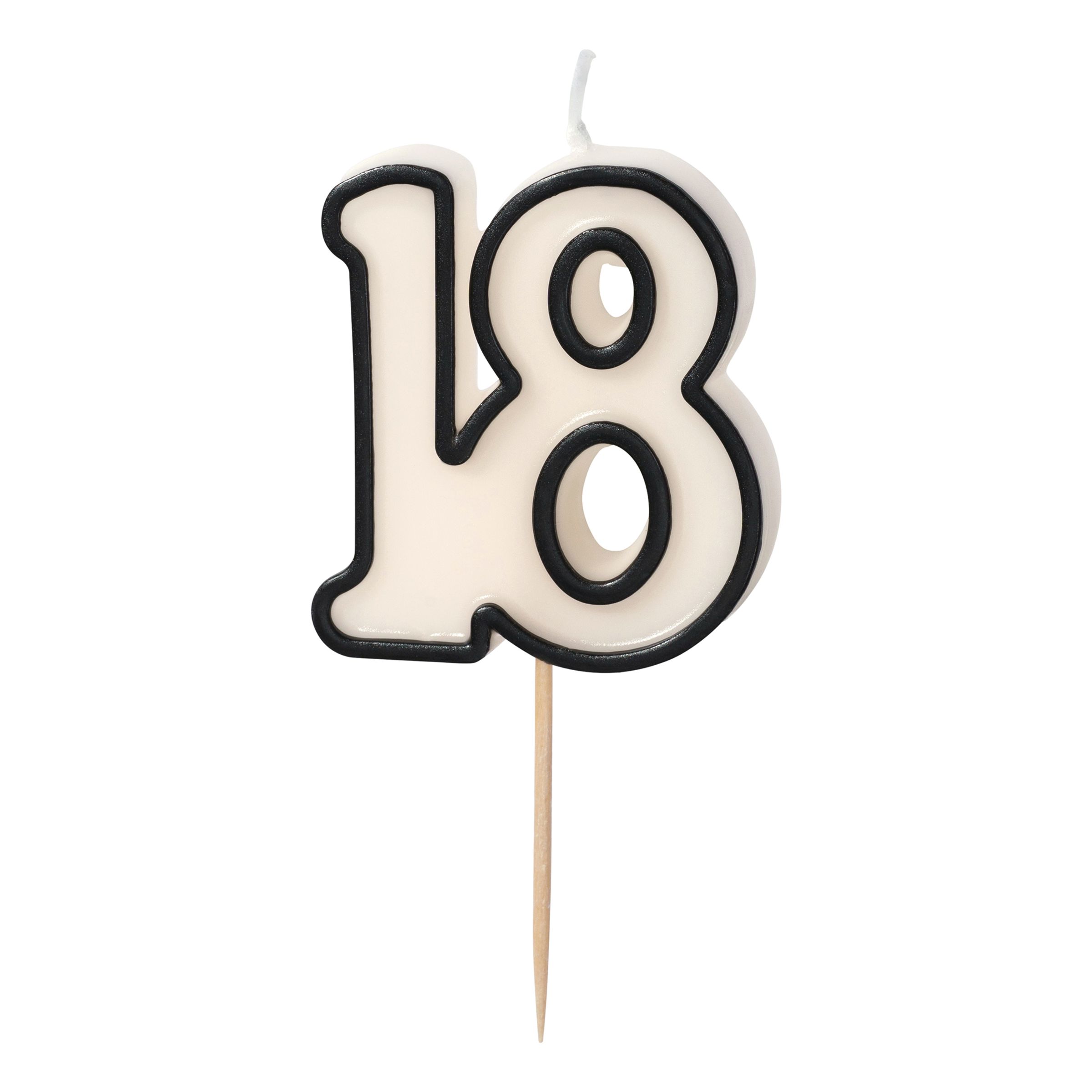 Kagelys 18 Sort/Hvid