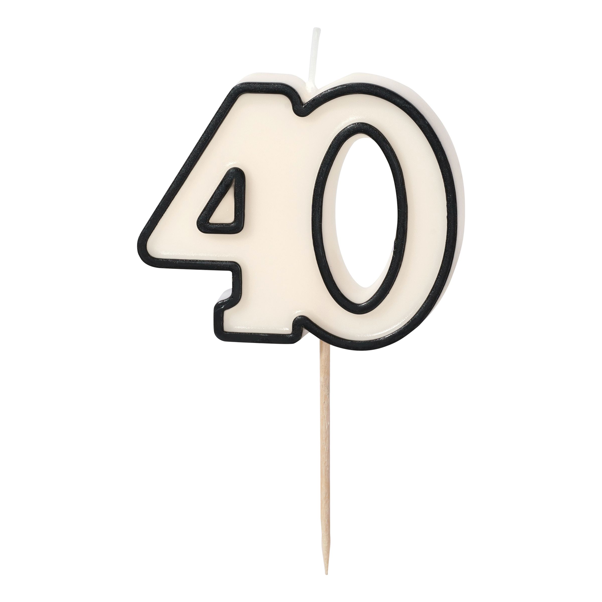 Kagelys 40 Sort/Hvid