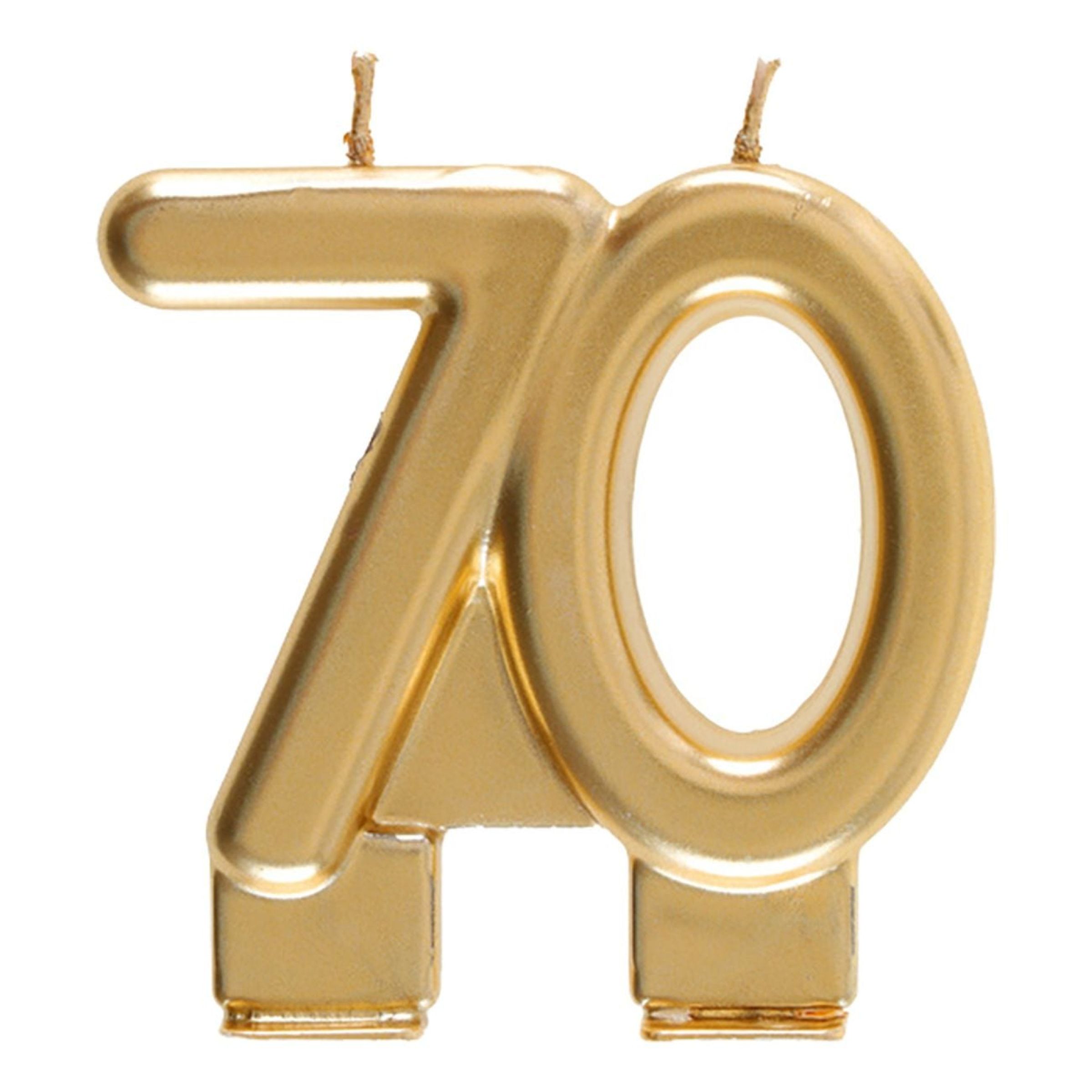 Tårtljus 70 Matt Guld | Hem - Teman - Färger - Guld | Maskeradspecialisten