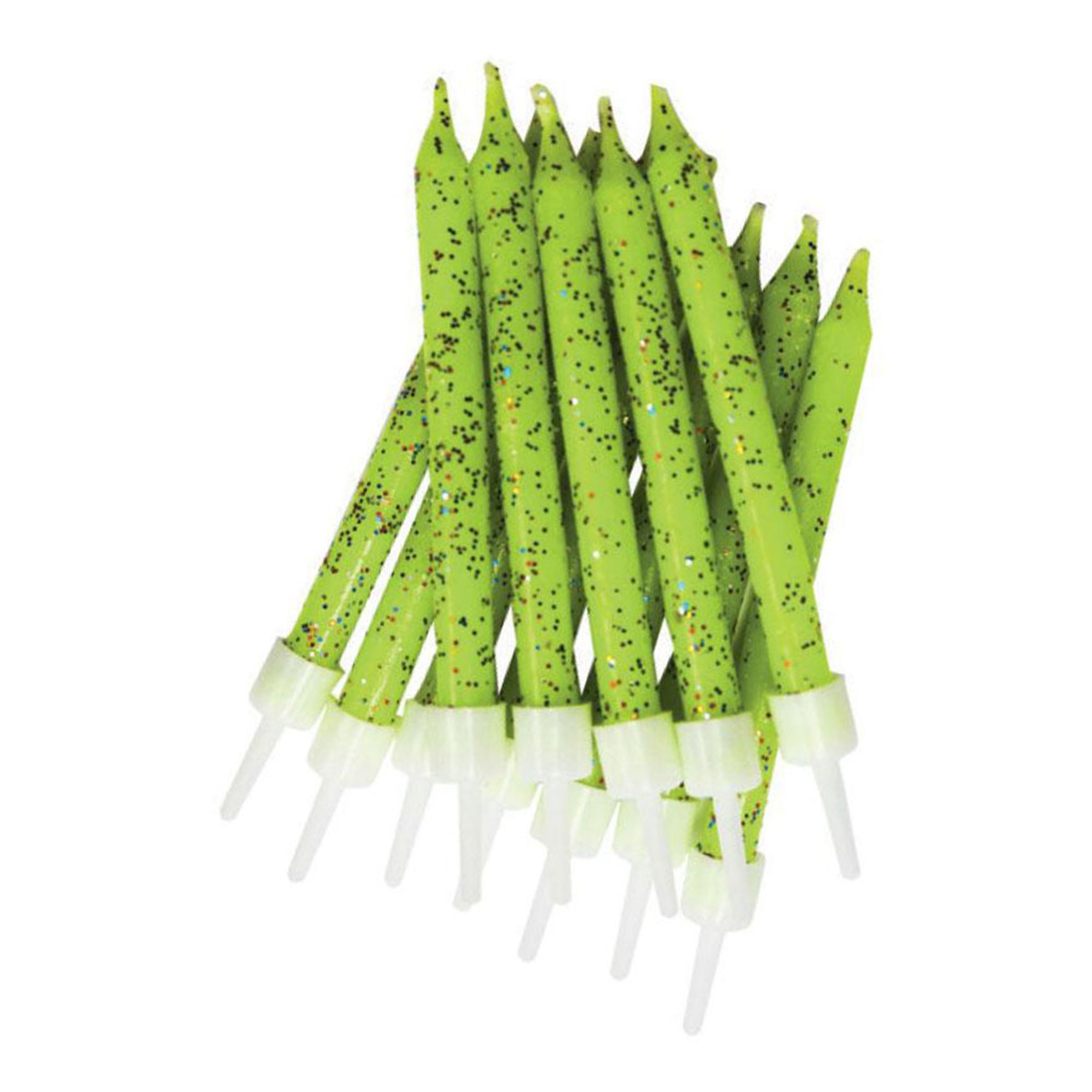 Tårtljus Glitter/Lime - 12-pack