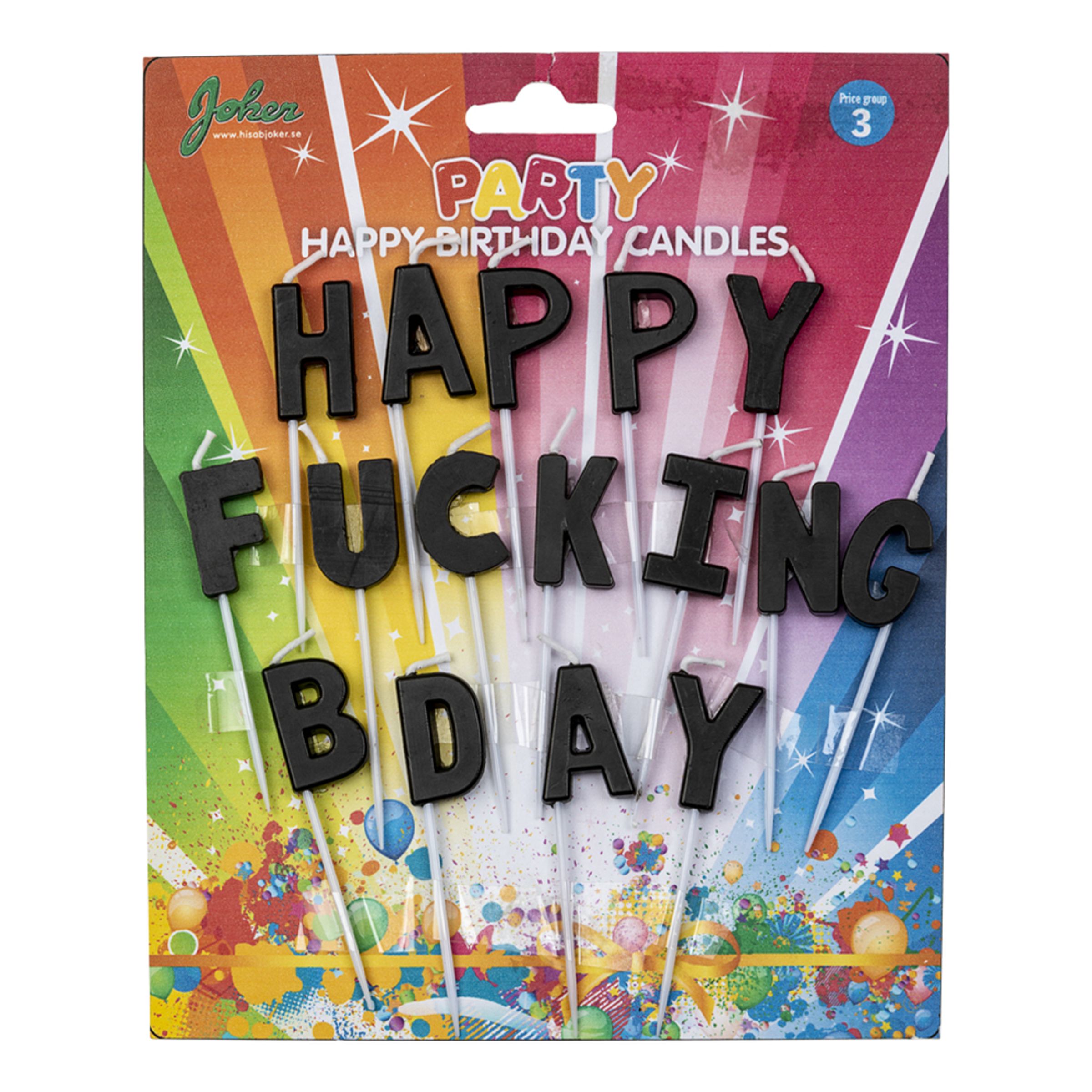 Läs mer om Tårtljus Happy Fucking Birthday