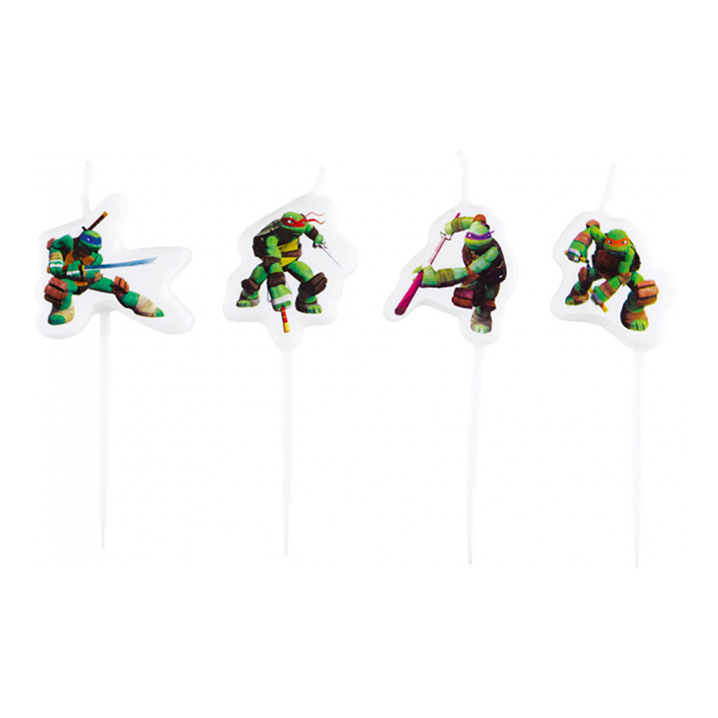 Tårtljus Mini Ninja Turtles - 4-pack