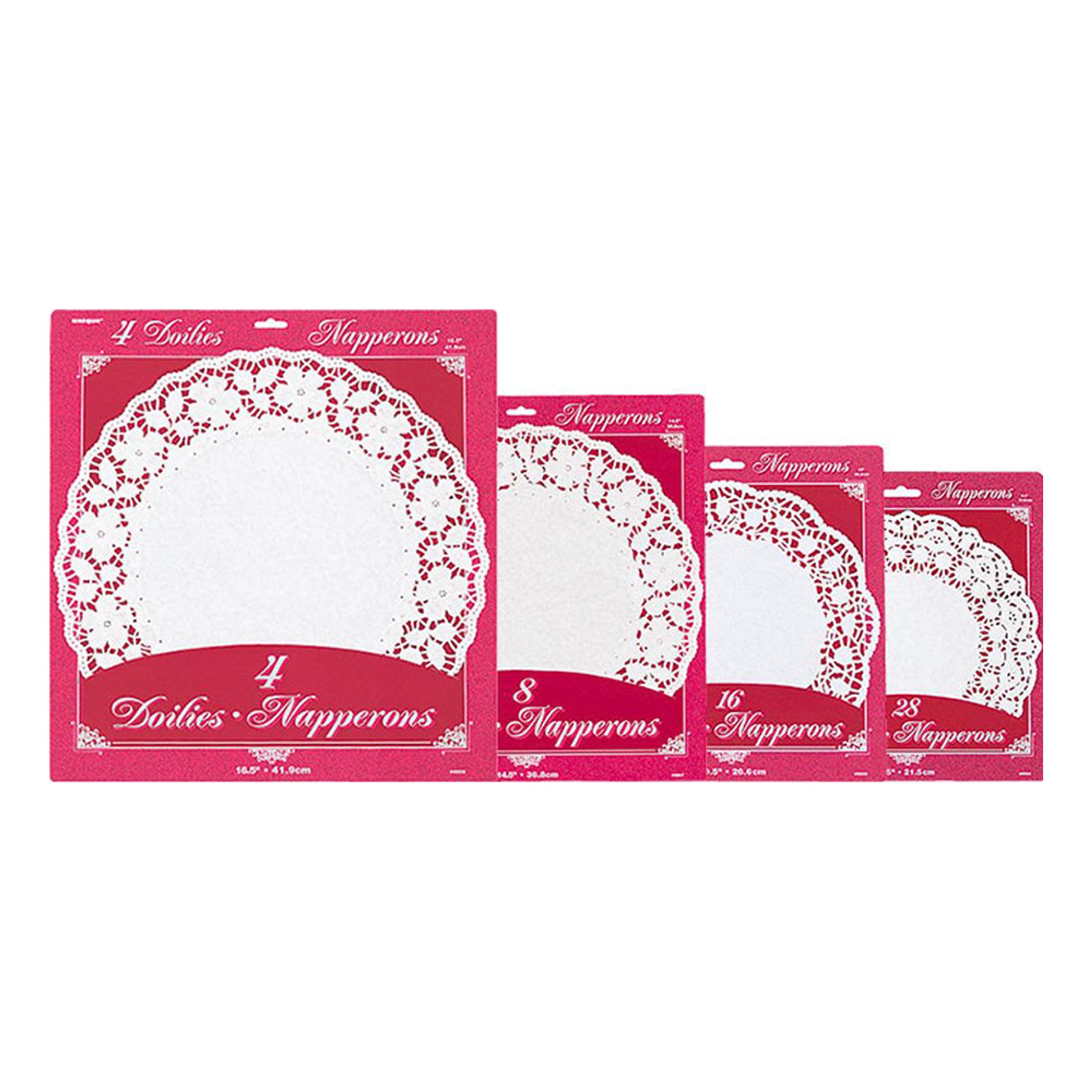 Tårtunderlägg Vita Runda - 36,8 cm (8-pack)