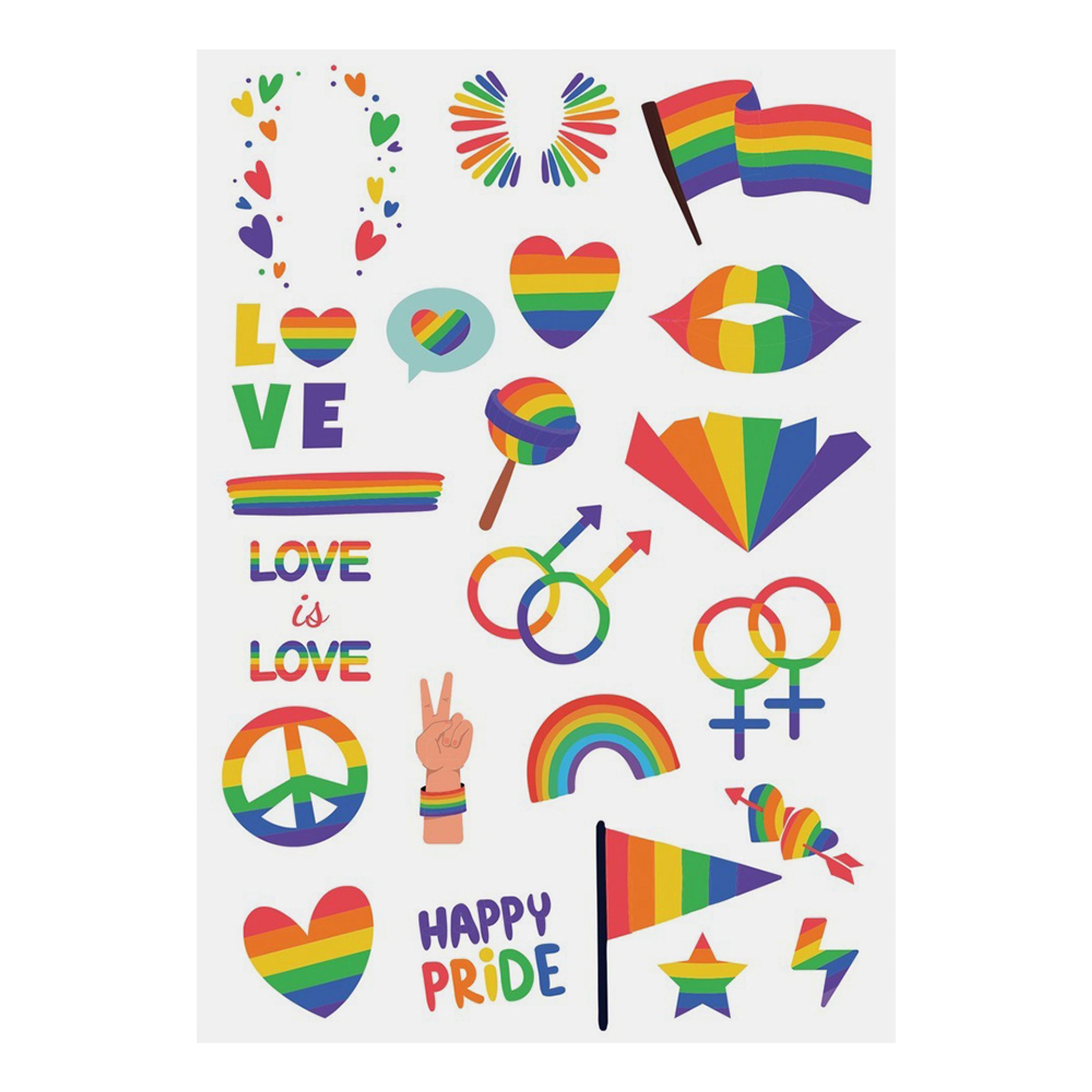 Tatueringar Pride | Hem - Maskerad - Smink - Tatueringar | Maskeradspecialisten