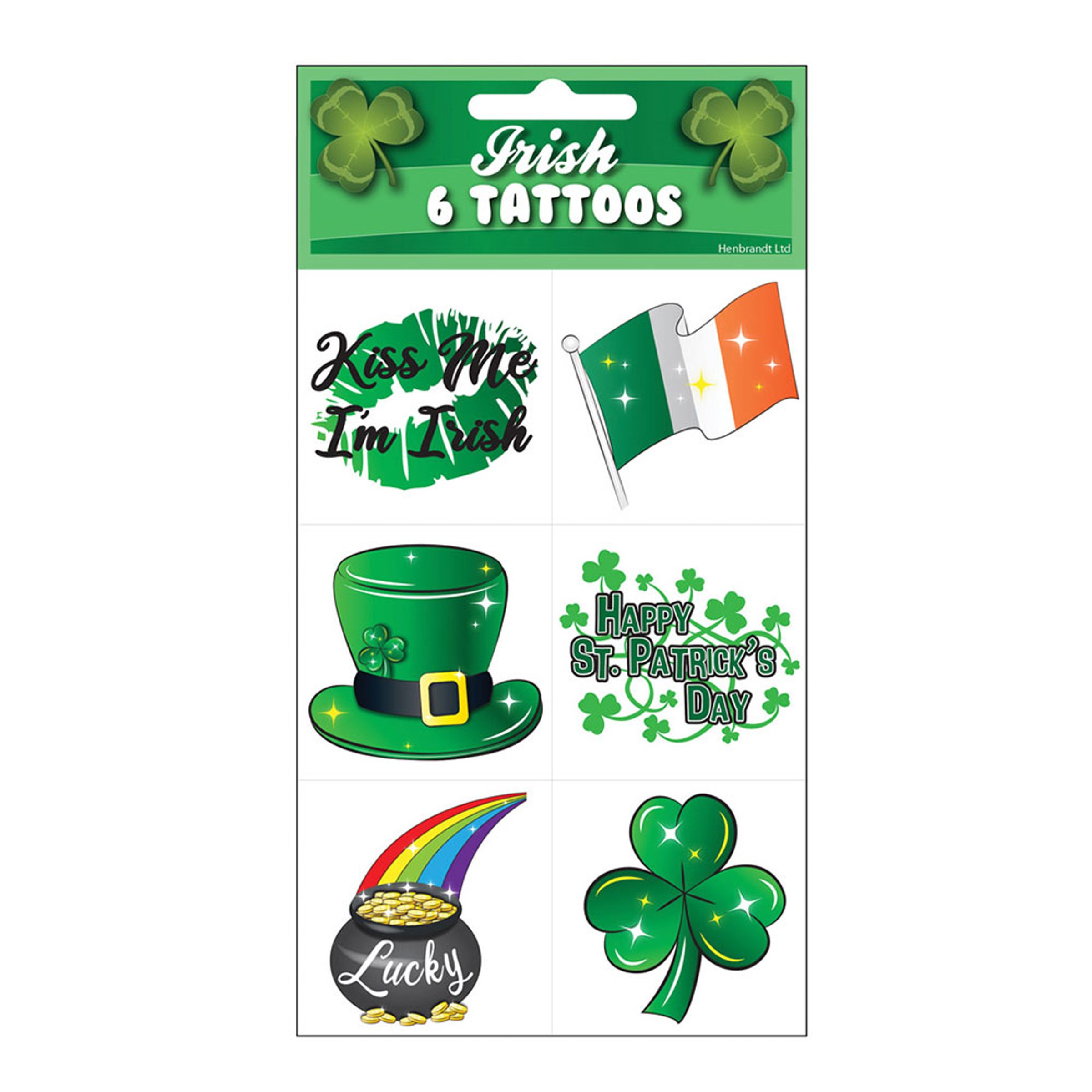 Tatueringar St Patricks Day - 6-pack